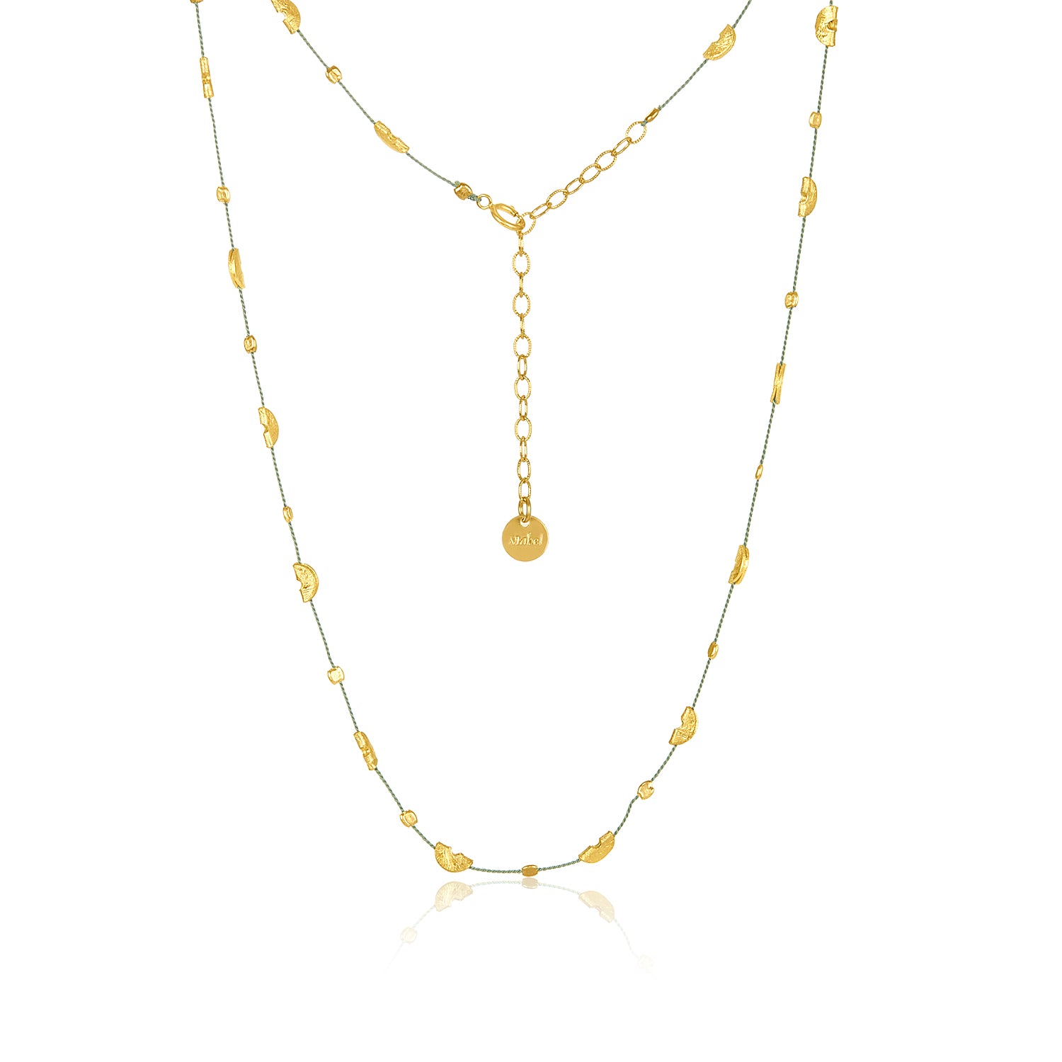 Half Moon on Silk Necklace