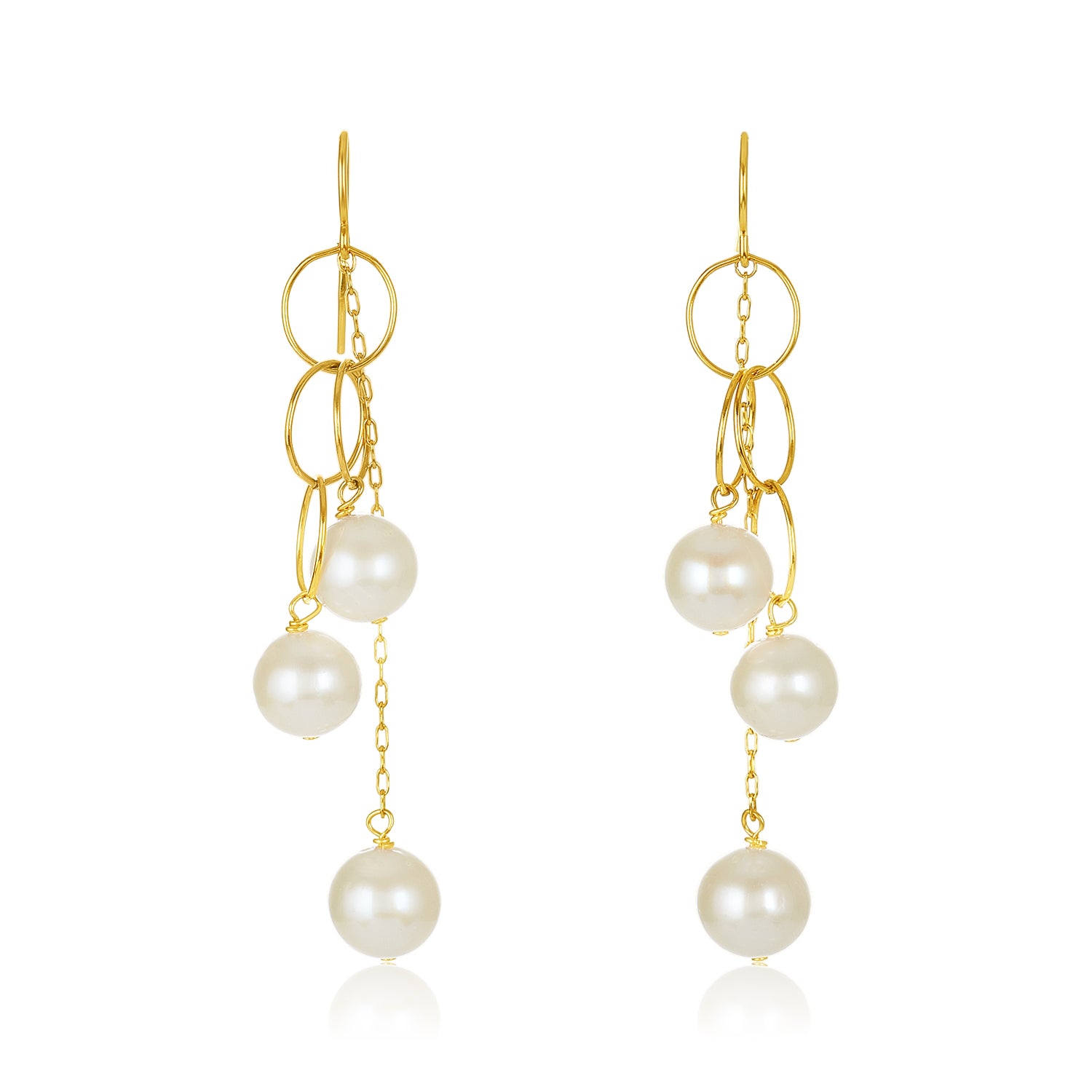 Twist Link Cascade Earrings