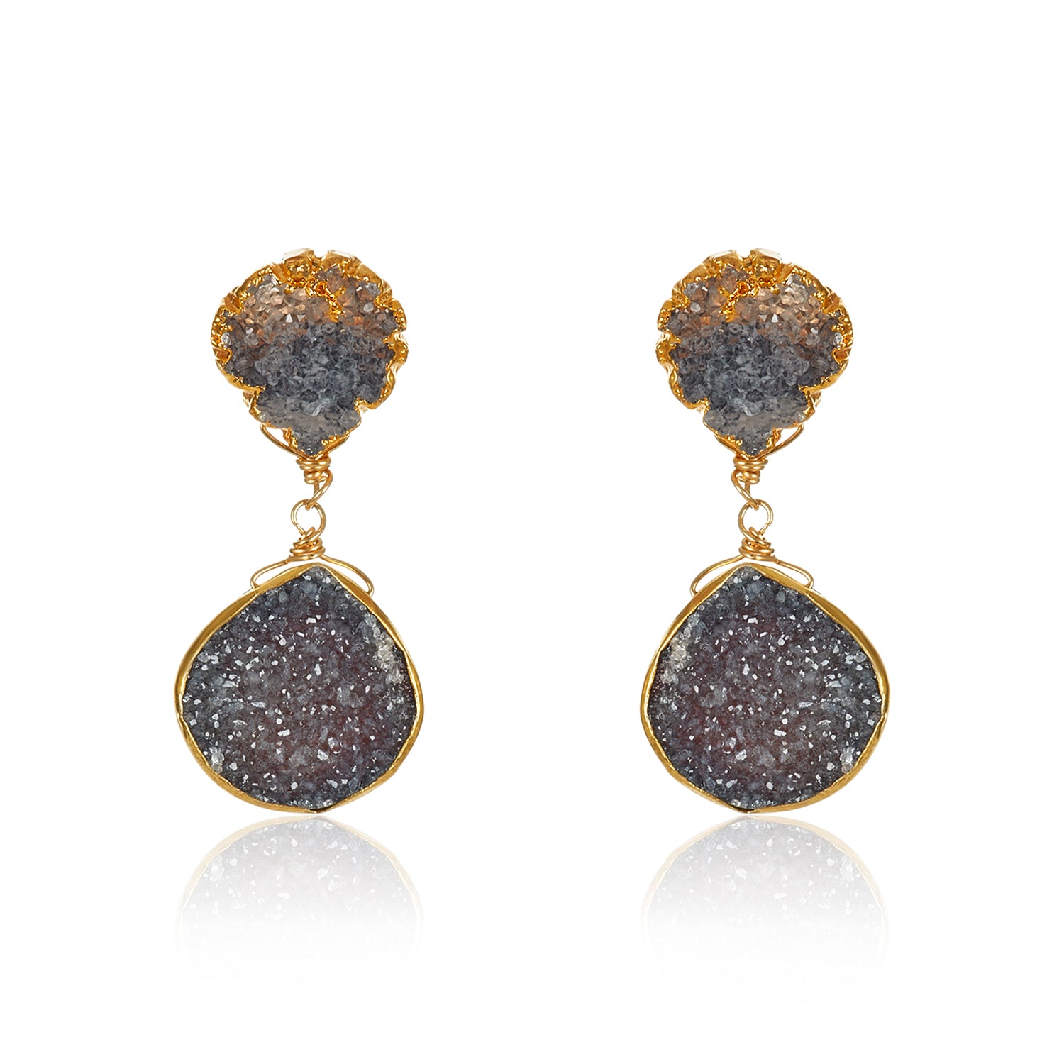 Druzy Droplet Earrings