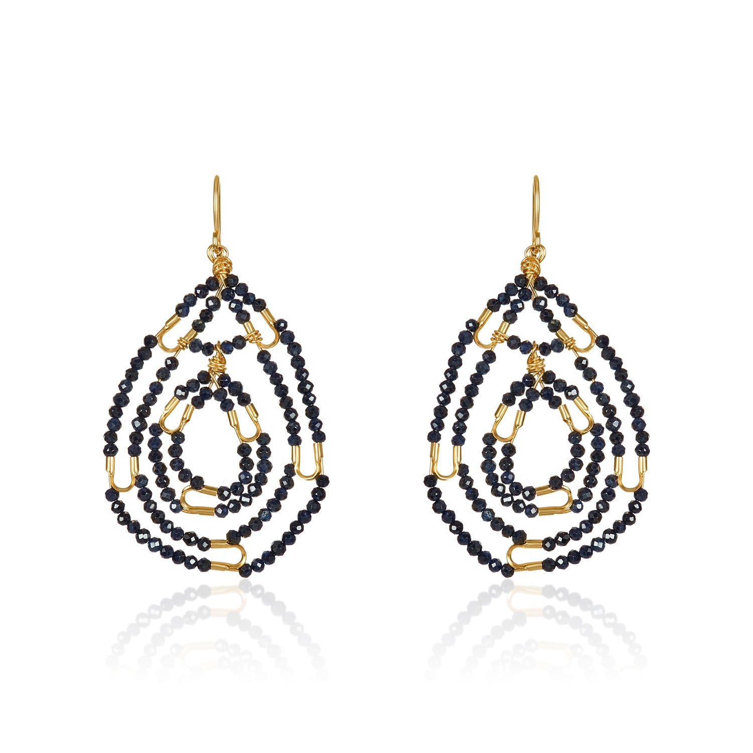 Cream and Sugar Earrings - Black spinel