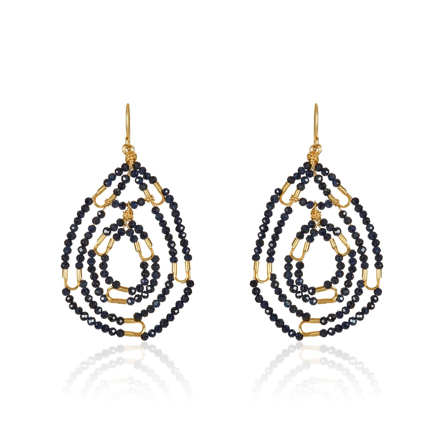 Cream and Sugar Earrings - Black spinel