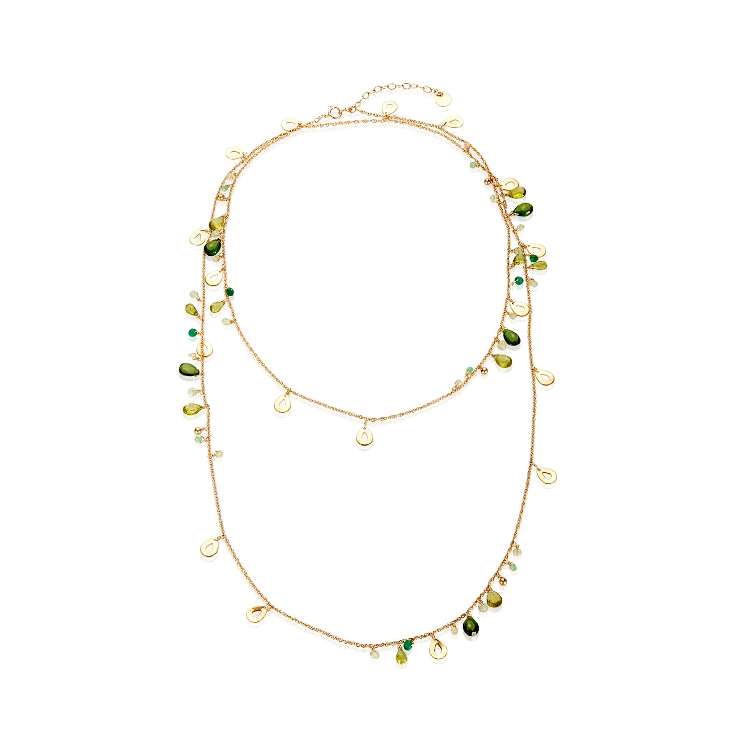 Long Mixed Gem Necklace
