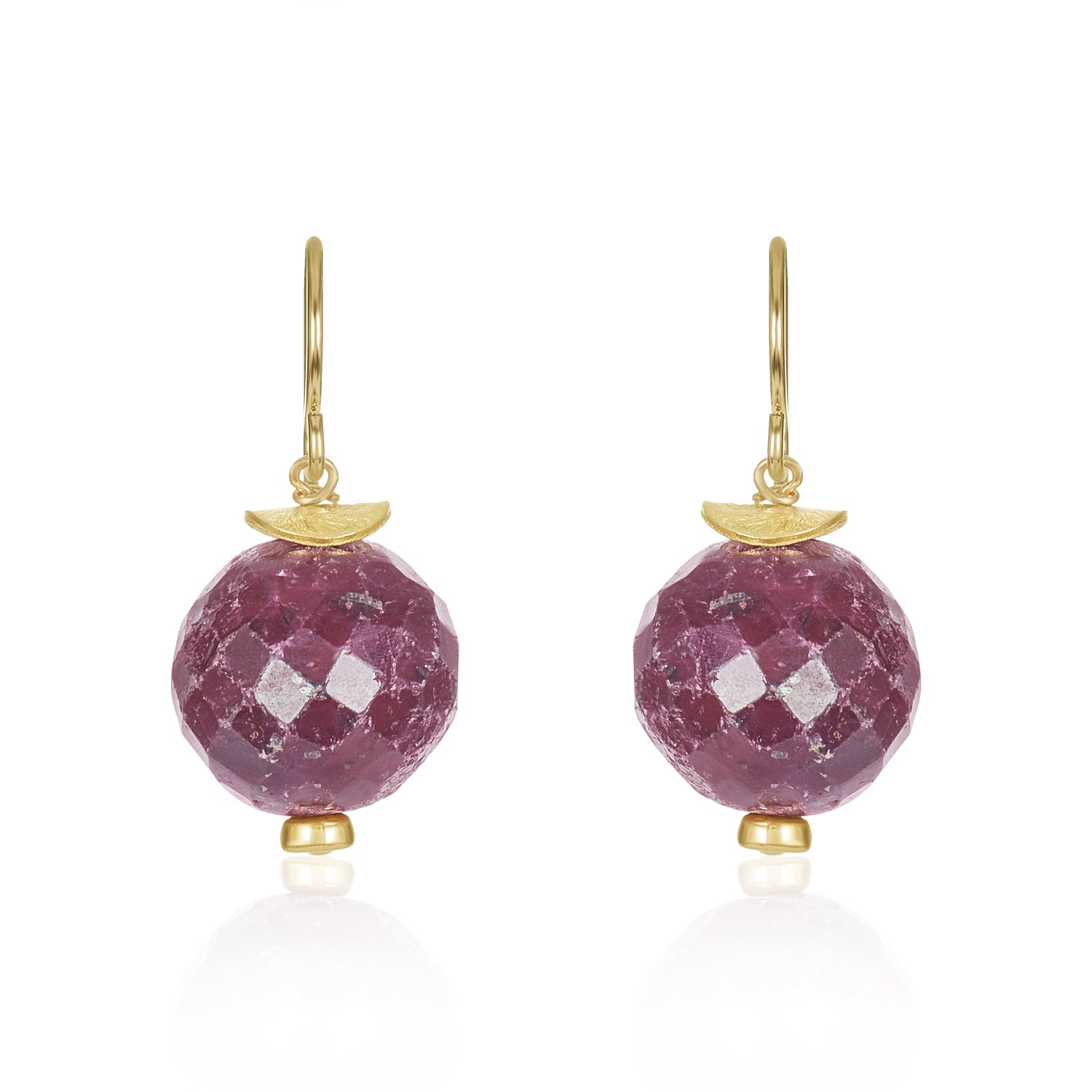Jump In Raw Ruby Earrings