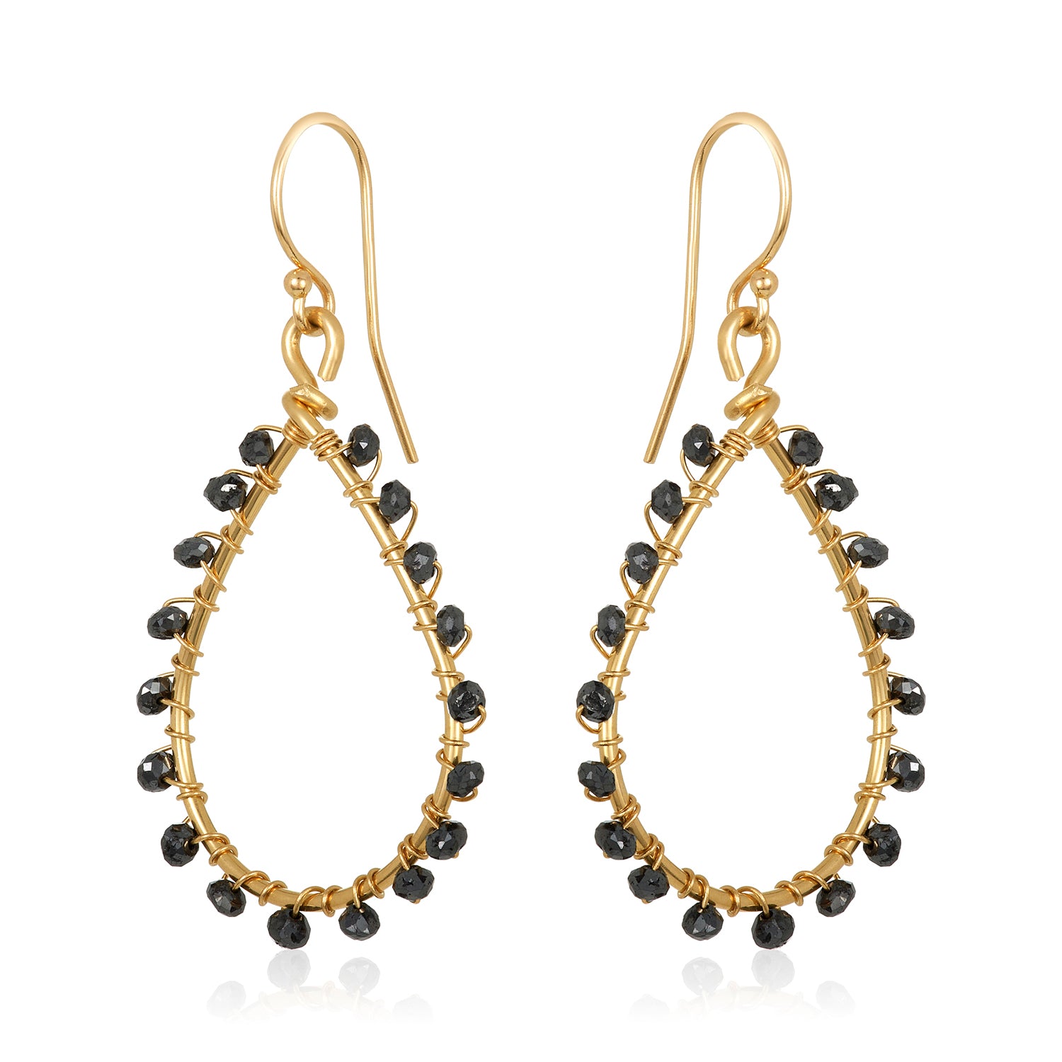 Diamond Dangle Oval Earrings