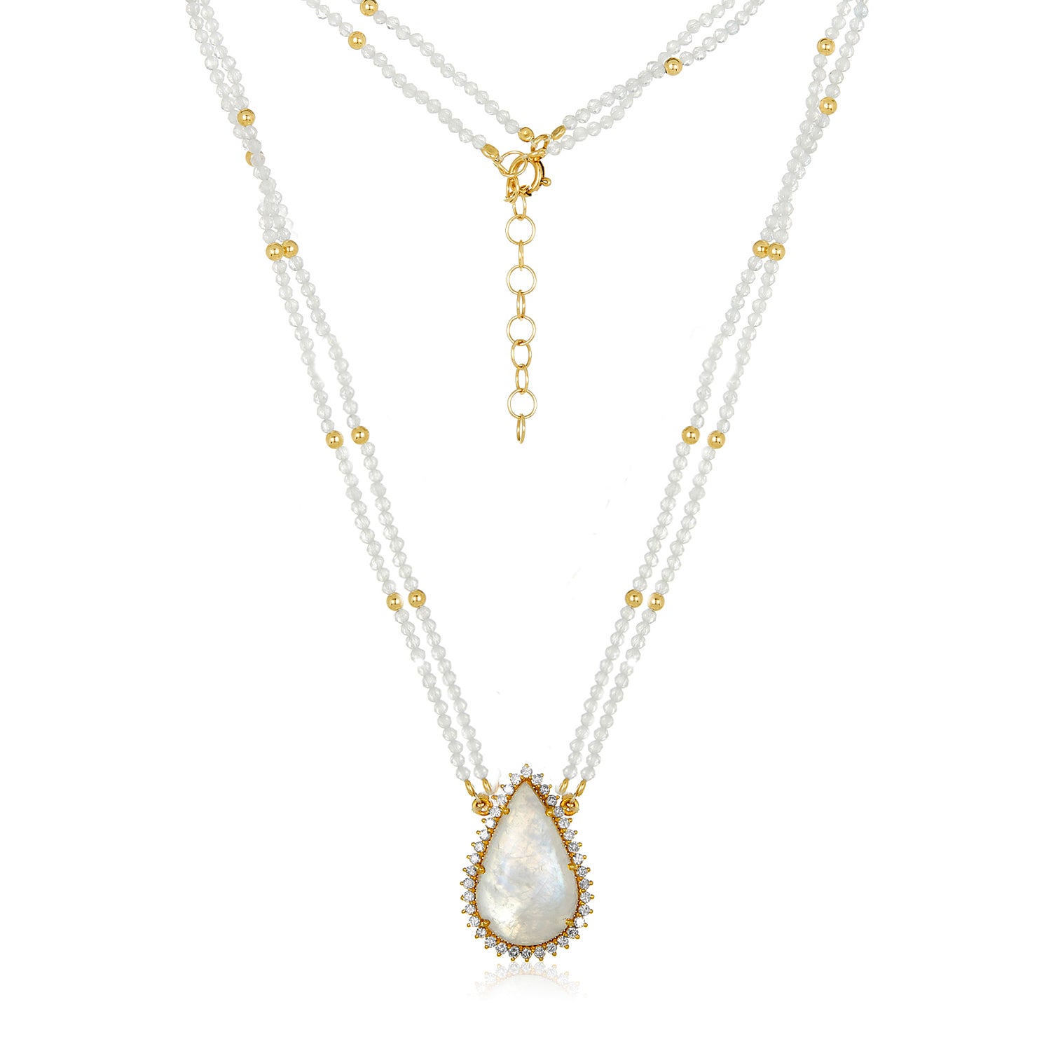 Dianna Moonstone Necklace in 14k