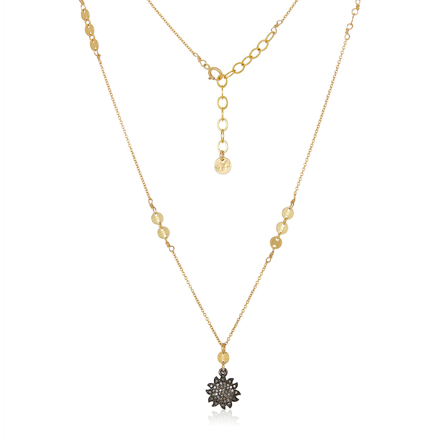 Pave Diamond Sunburst Necklace