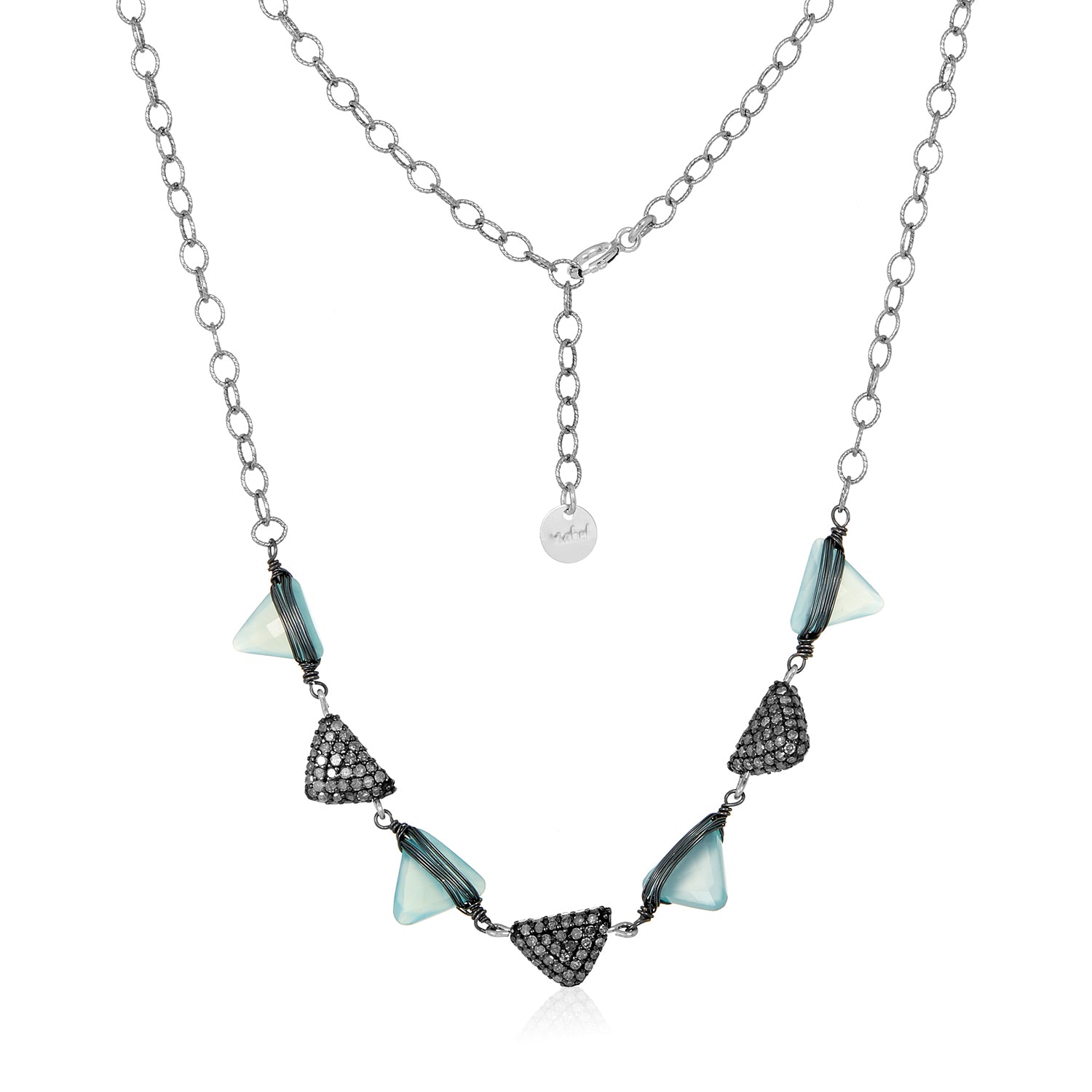Layla Triangle Sparkle Silver Necklace