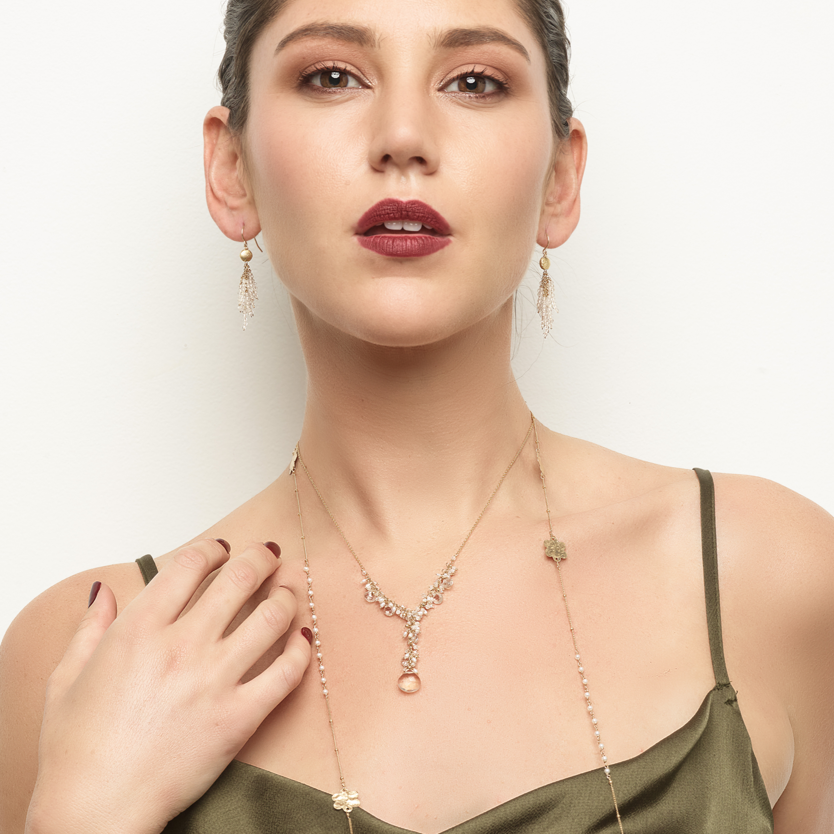 Pearl Petite Clusters Necklace