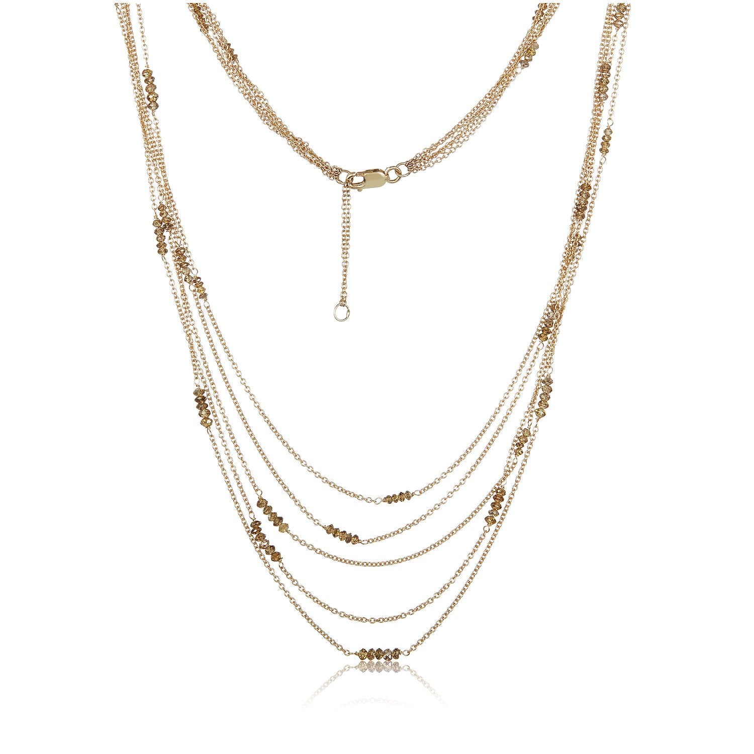 Multi-Strand Smokey Quartz Necklace