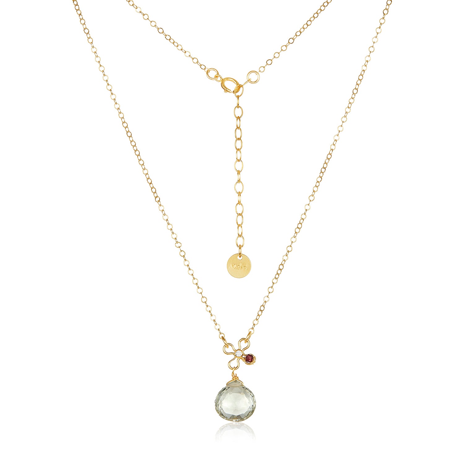 Flower Power Necklace - Green Amethyst