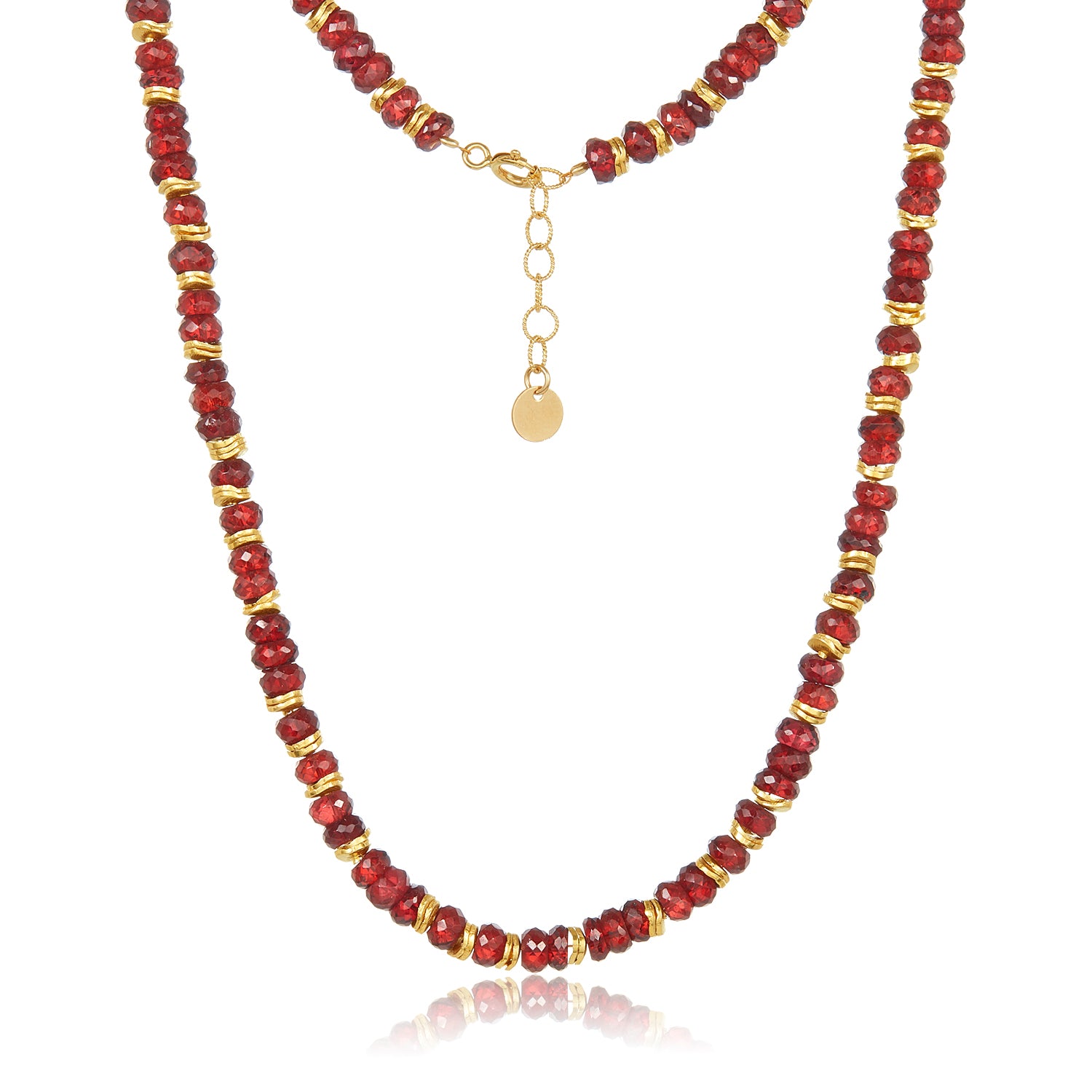 Festive in Red Garnet Necklace