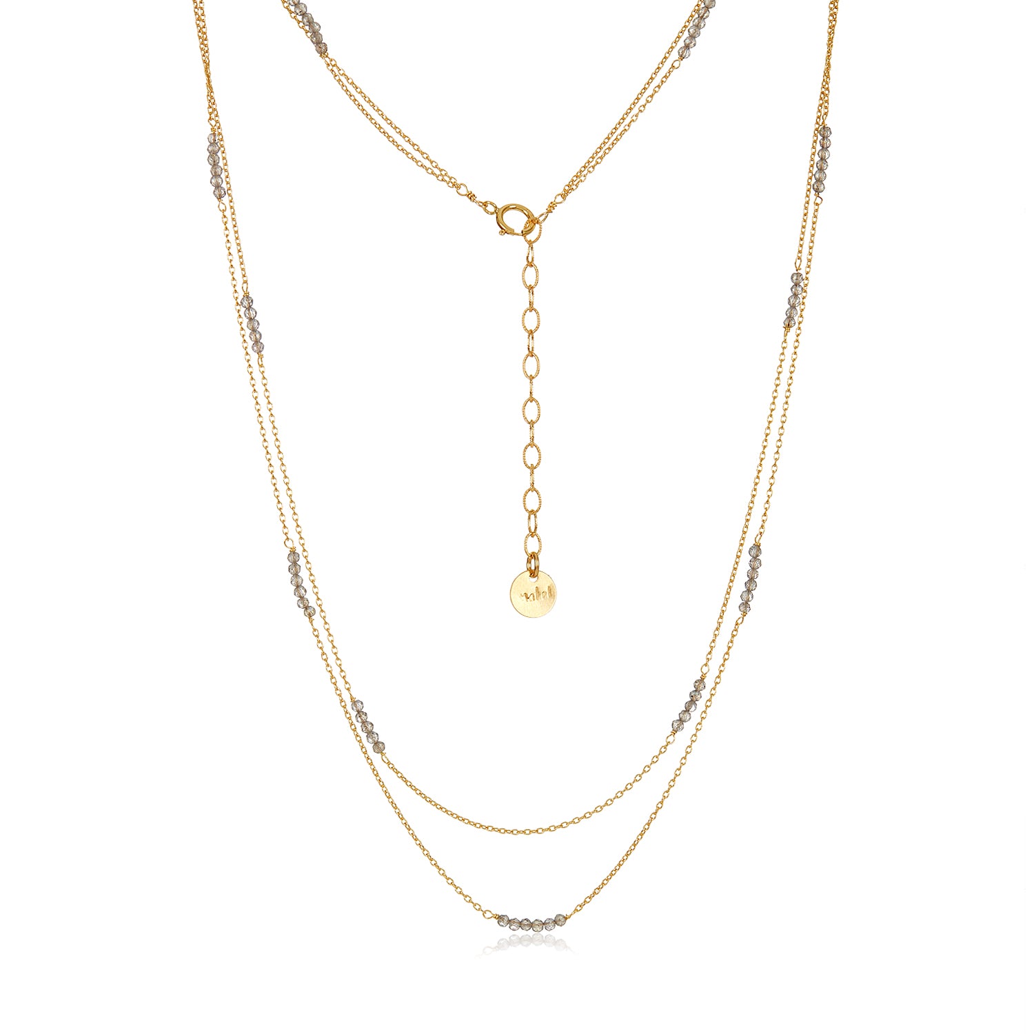 Double Strand Diamond Necklace in 14K