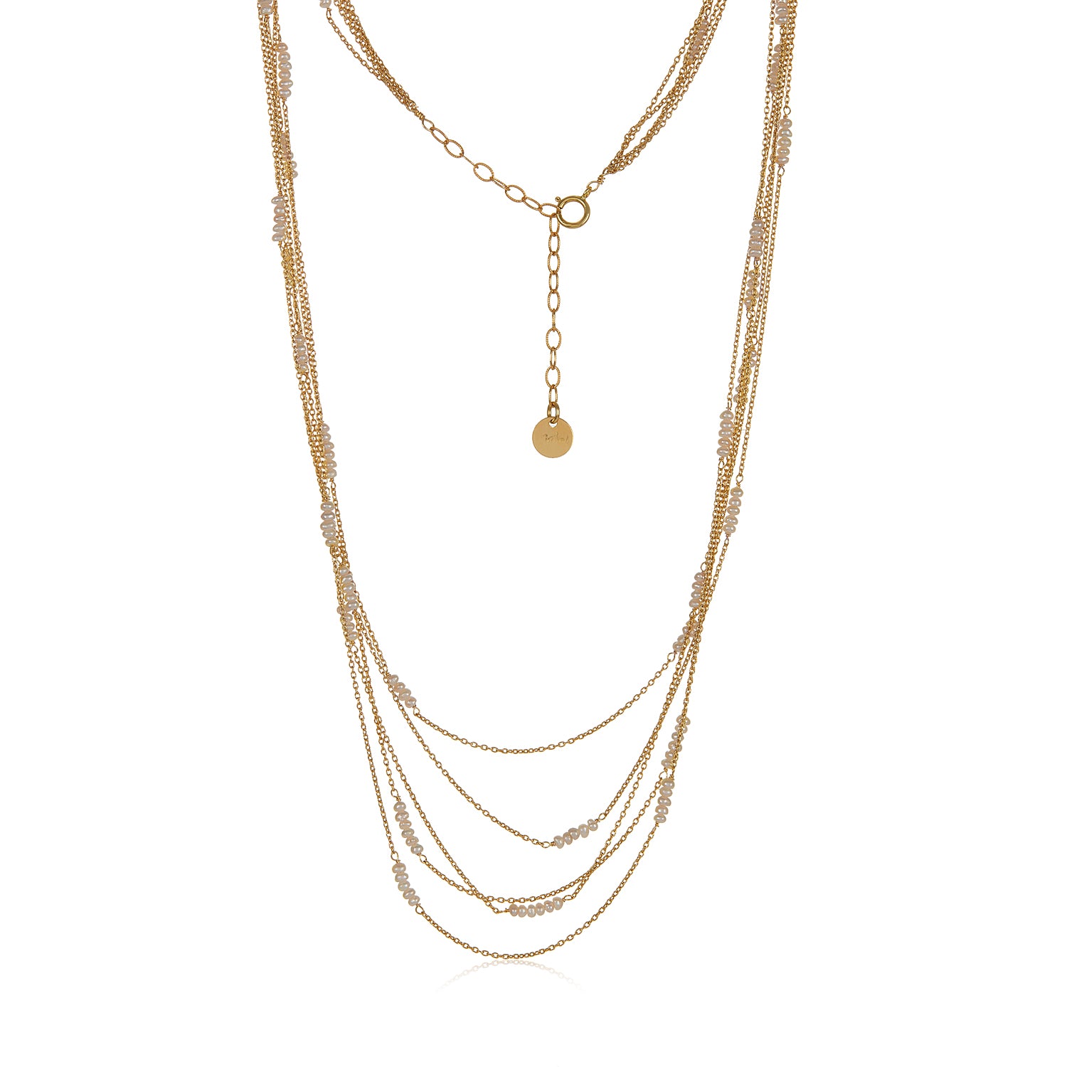 Multi-Strand Necklace II-Pearl