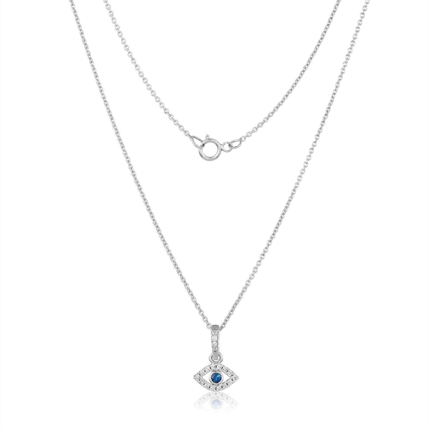 Evil Eye Pendant Necklace In 14K