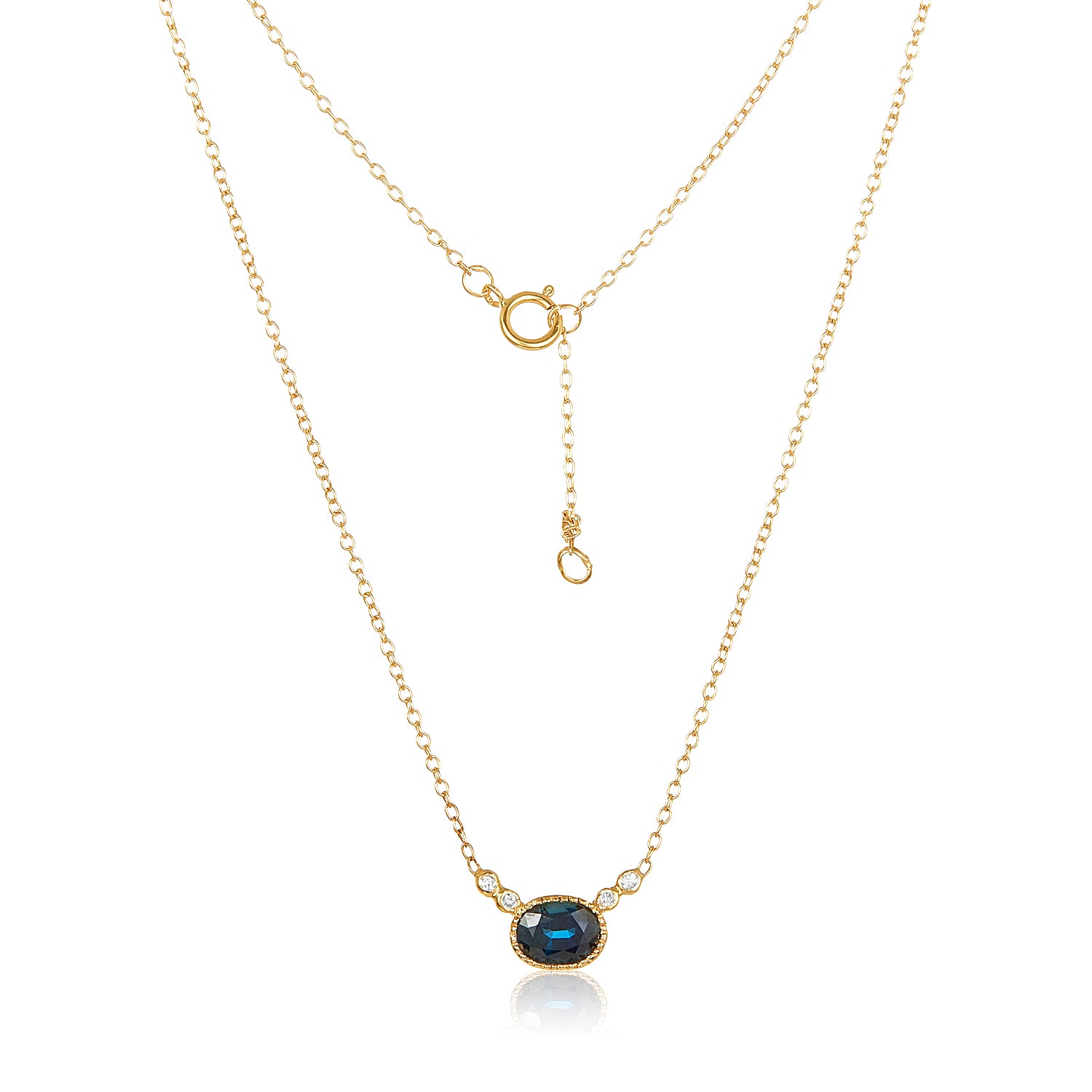 Sapphire Ora Necklace in 14k