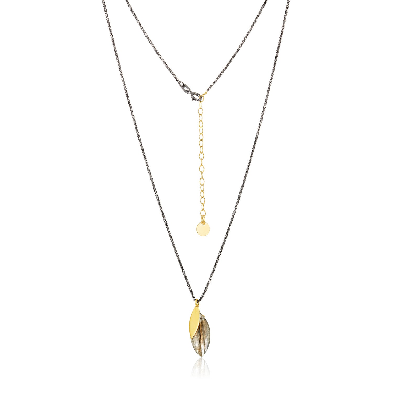 Leaf Gem Necklace - Labradorite