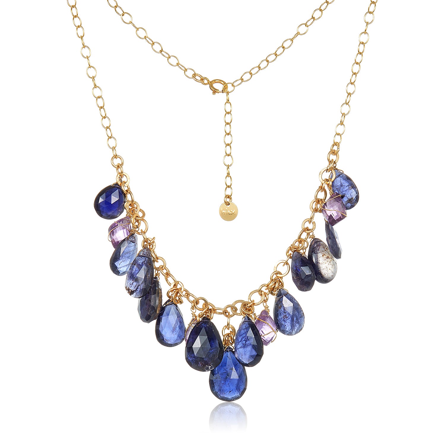 River Thame Necklace in Amethyst or Labrdorite