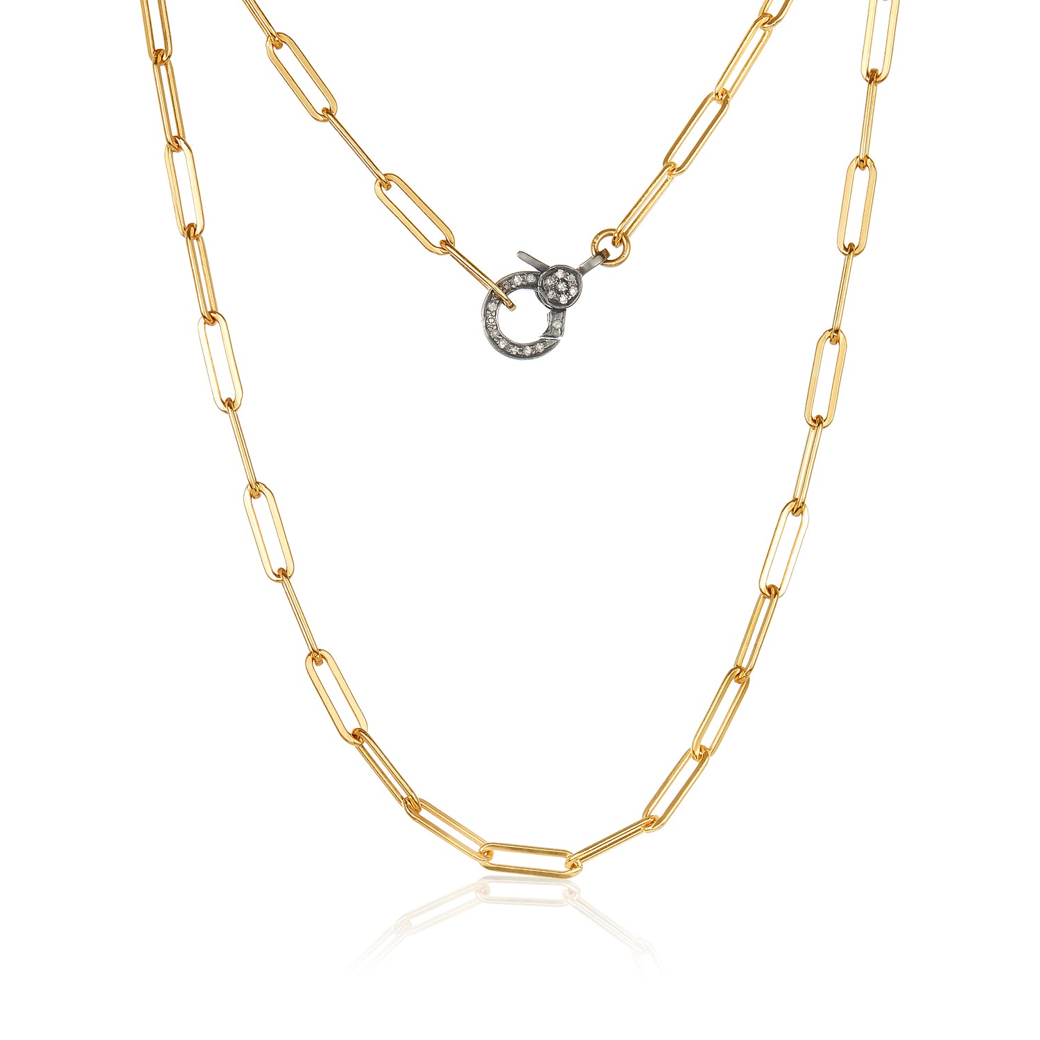 Polly Gold Paperclip Necklace