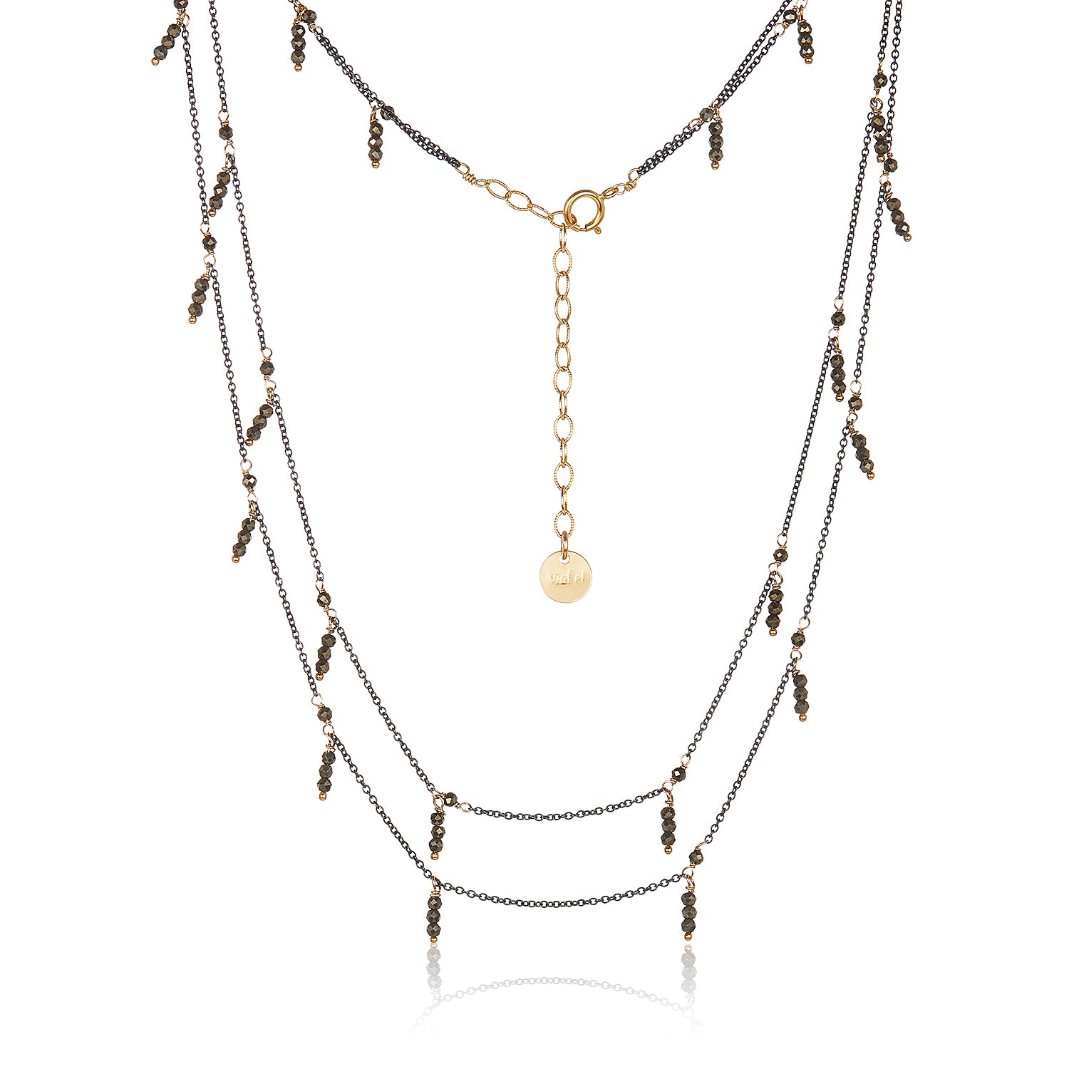 Dangling Double Strand Necklace