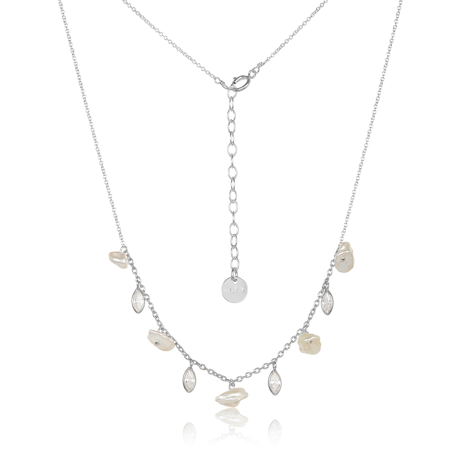 Rio Half Way Short Silver Necklace