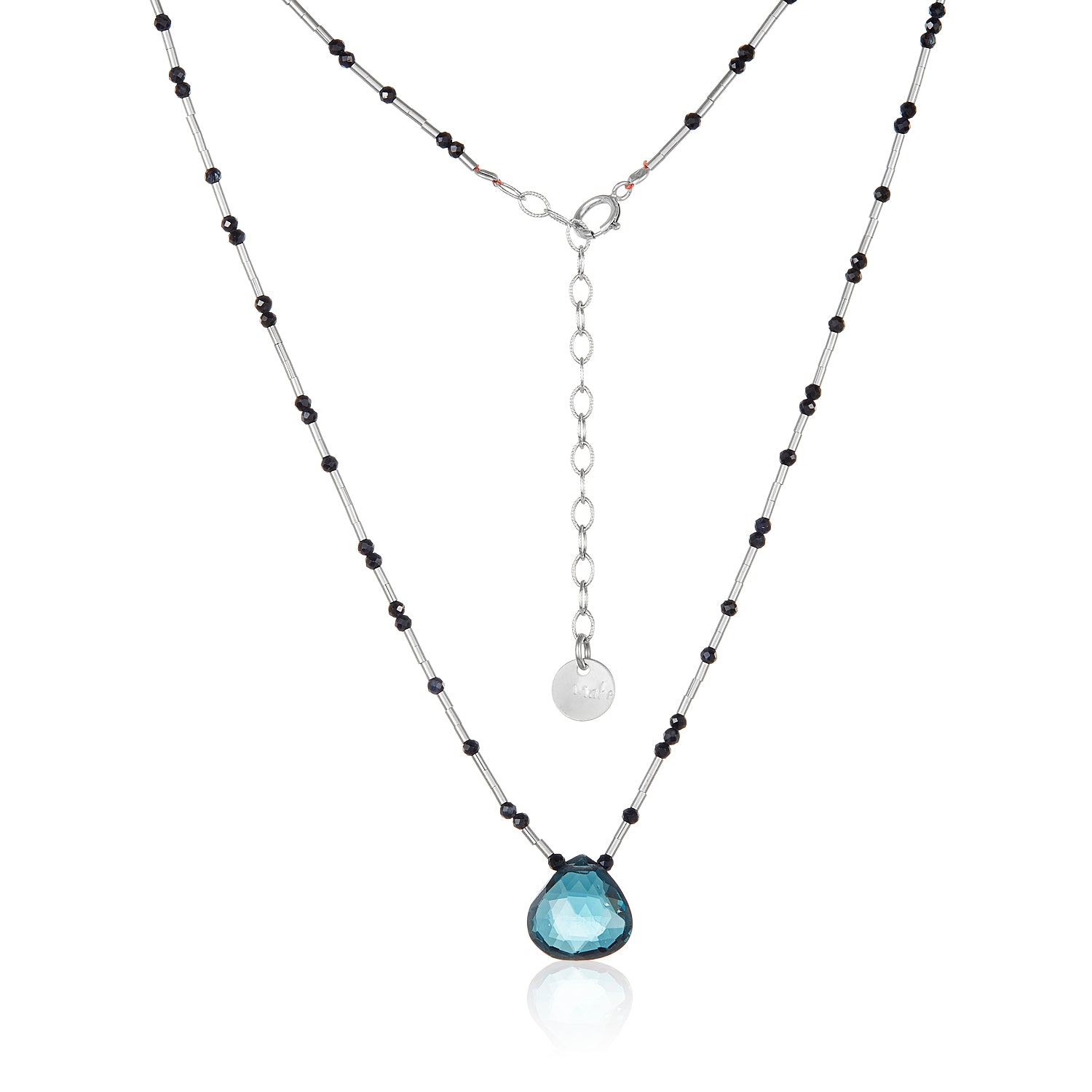 Blue Topaz sterling silver necklace