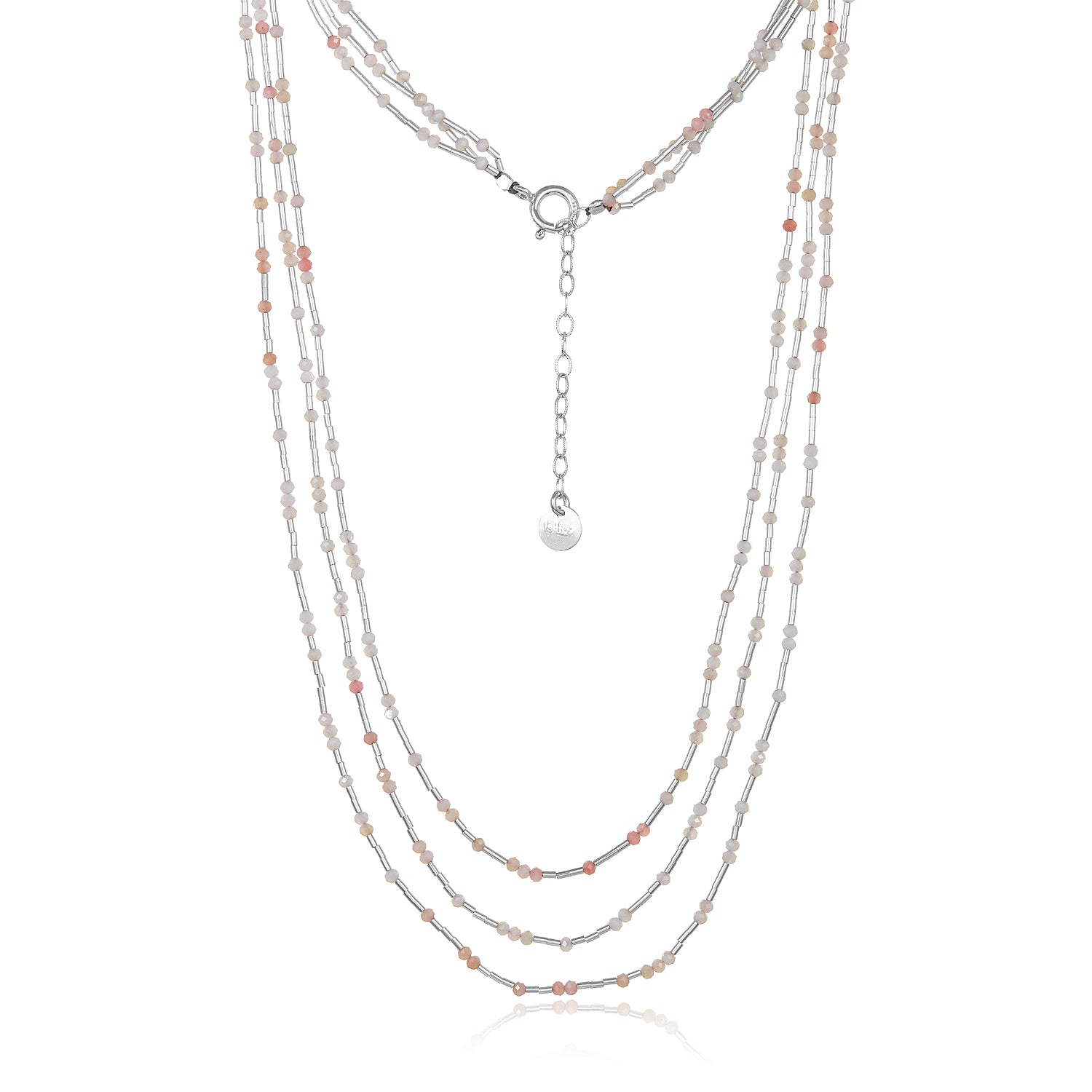 Multi-strand Opal Sterling Silver Necklace