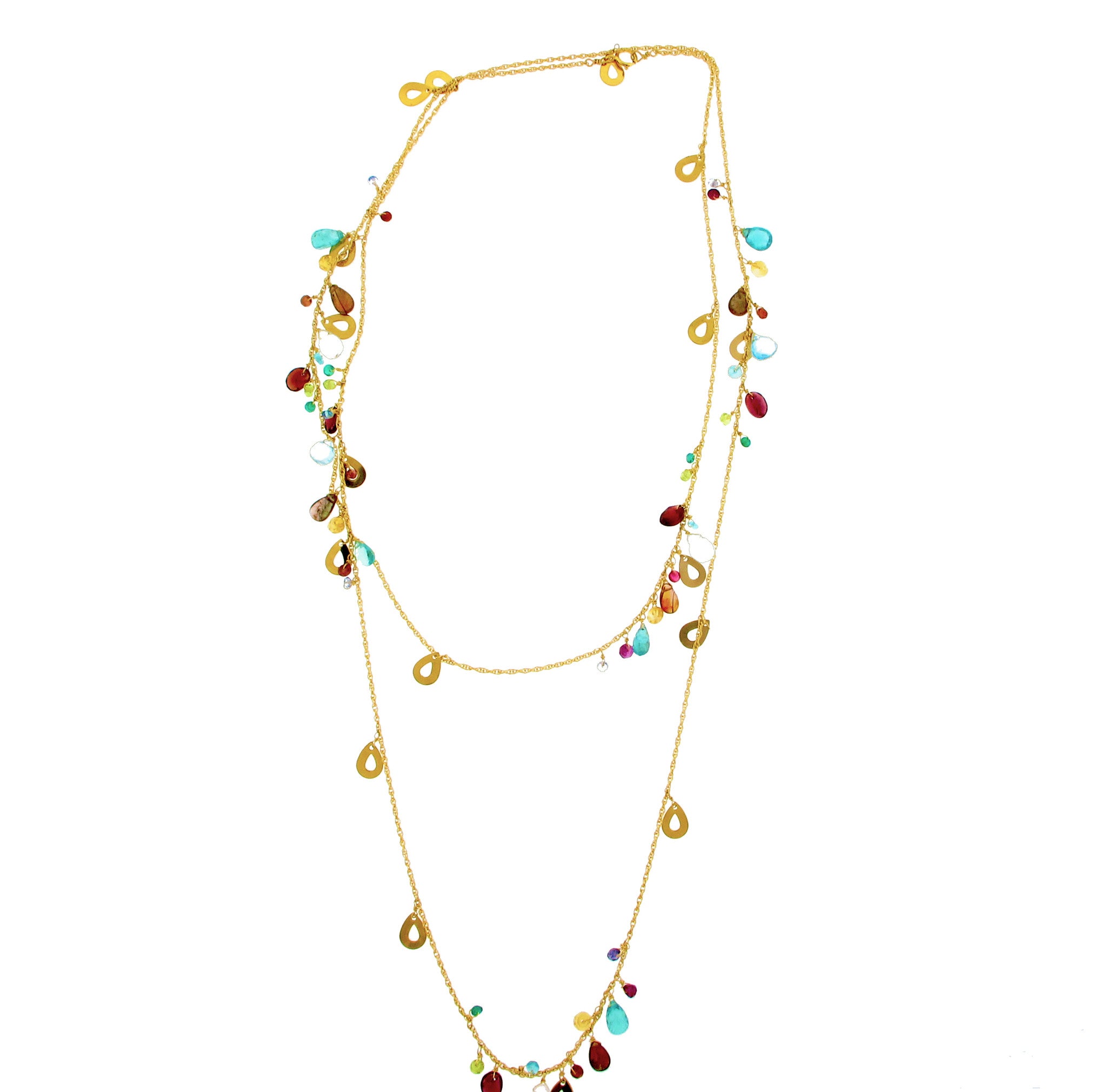 Long Mixed Gem Necklace