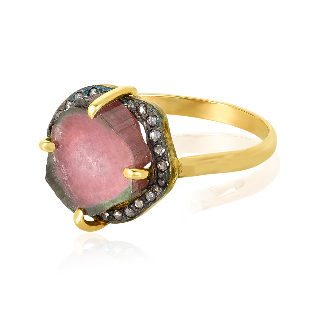 Watermelon Tourmaline Ring
