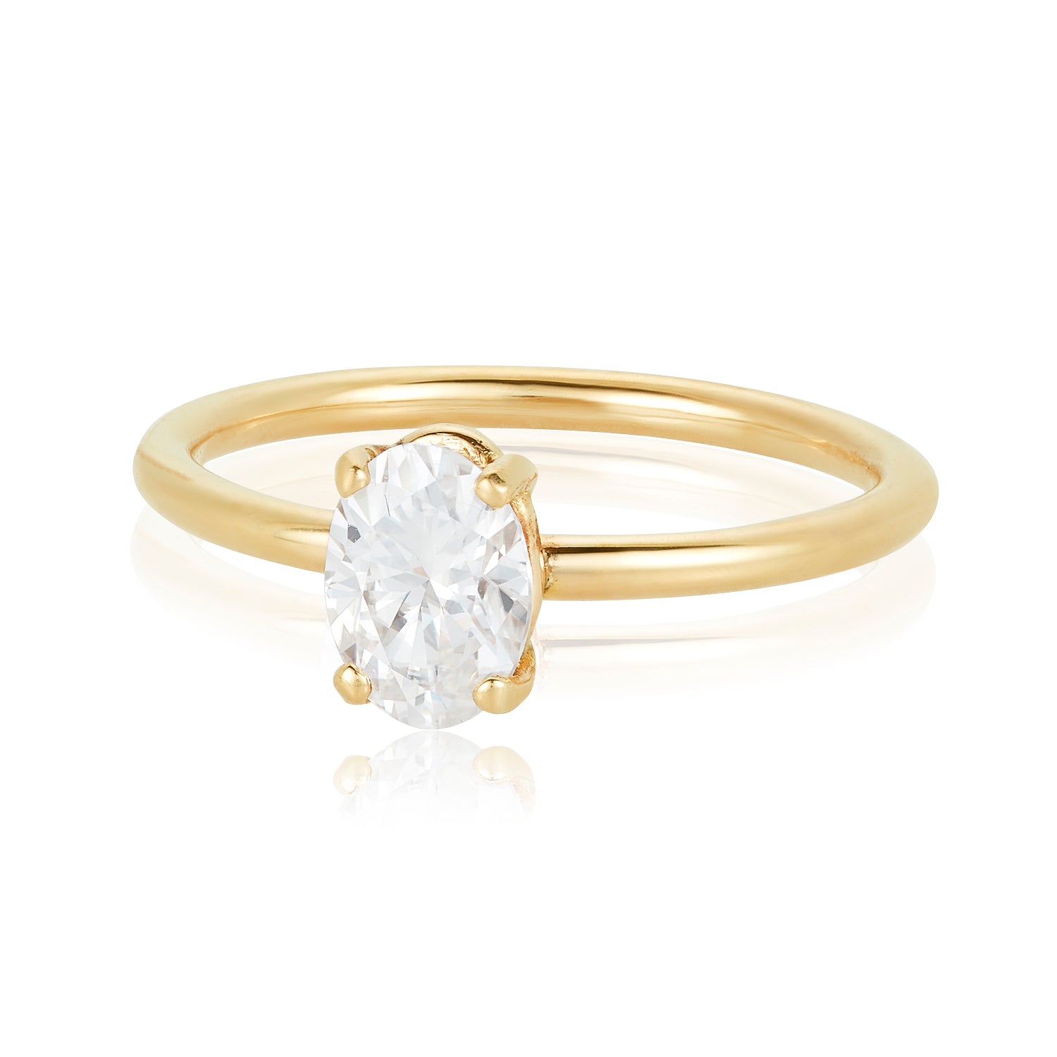 Moissanite Solitaire Ring