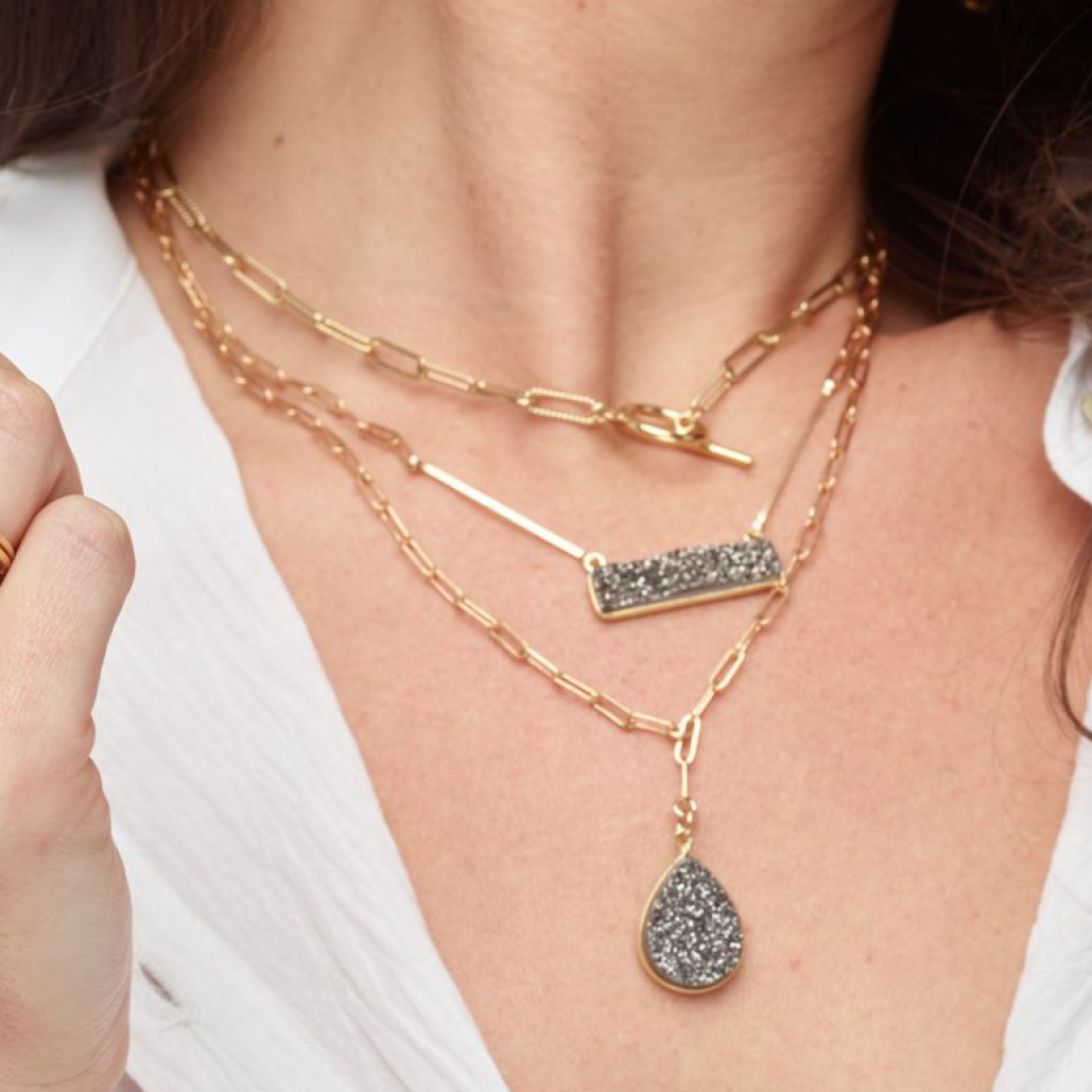 Geode Bar Necklace