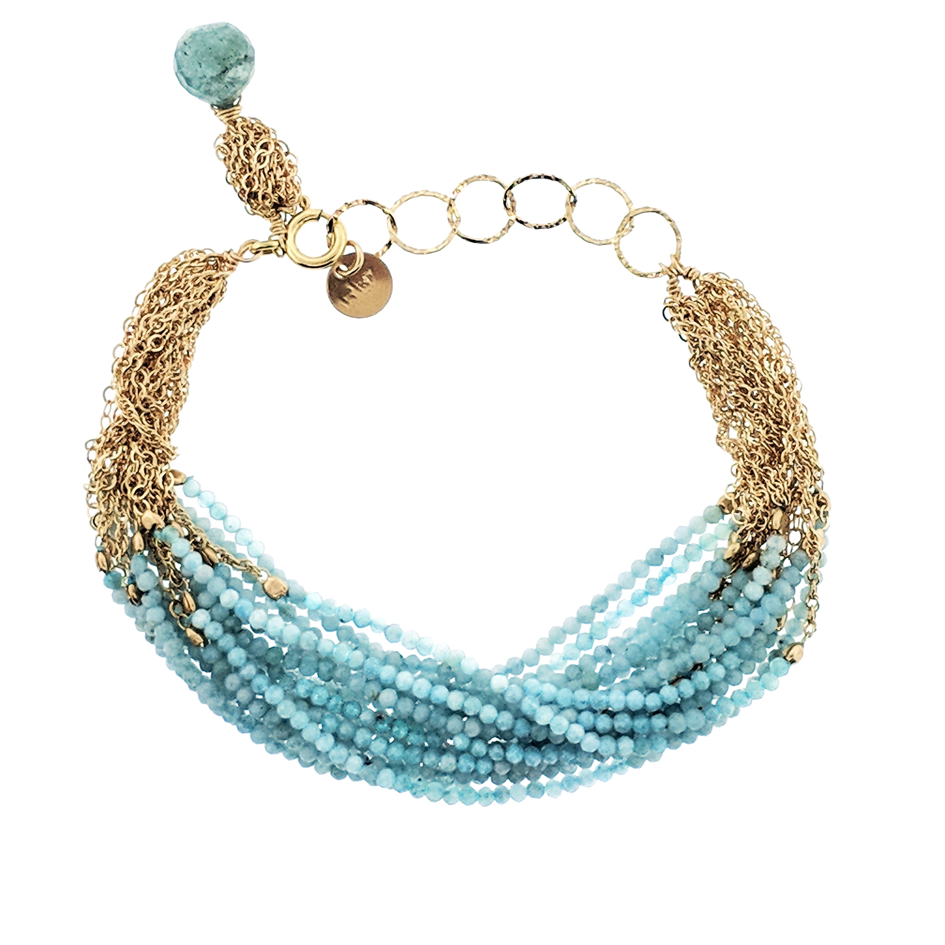 Golden Dolores Aquamarine Bracelet