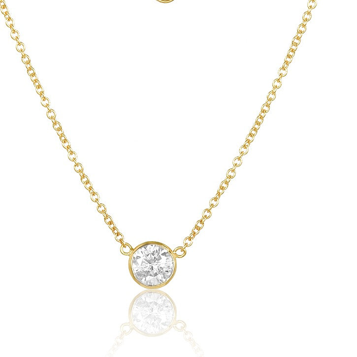 Solitaire Natural Diamond Necklace