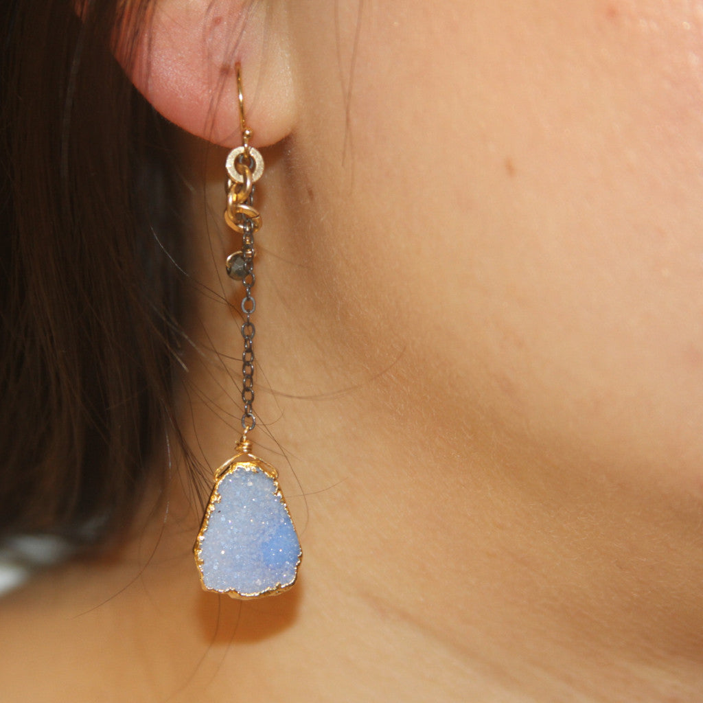 Druzy Azure Drops