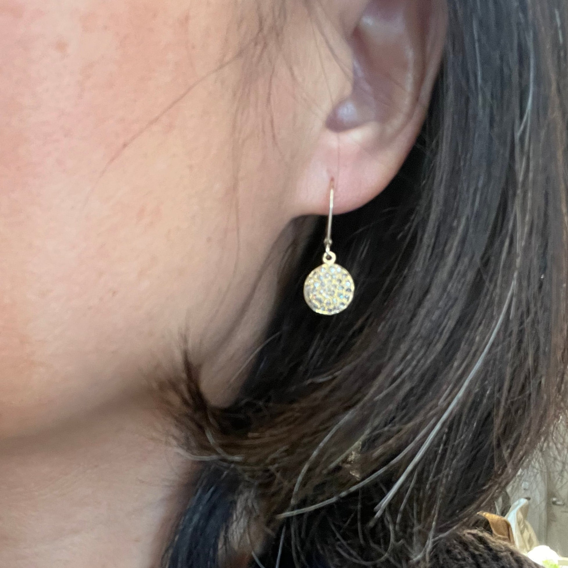 Wheel of Diamonds Earrings-14k Gold