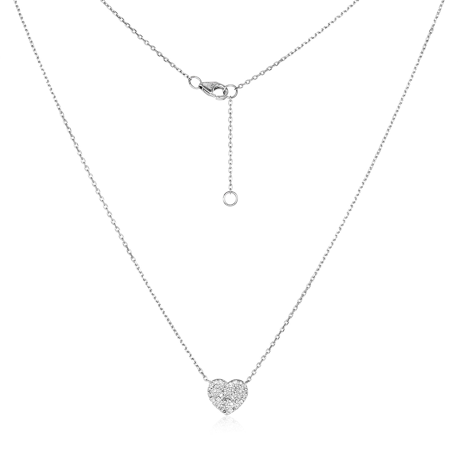 Sweet Heart Diamond Necklace in 14k