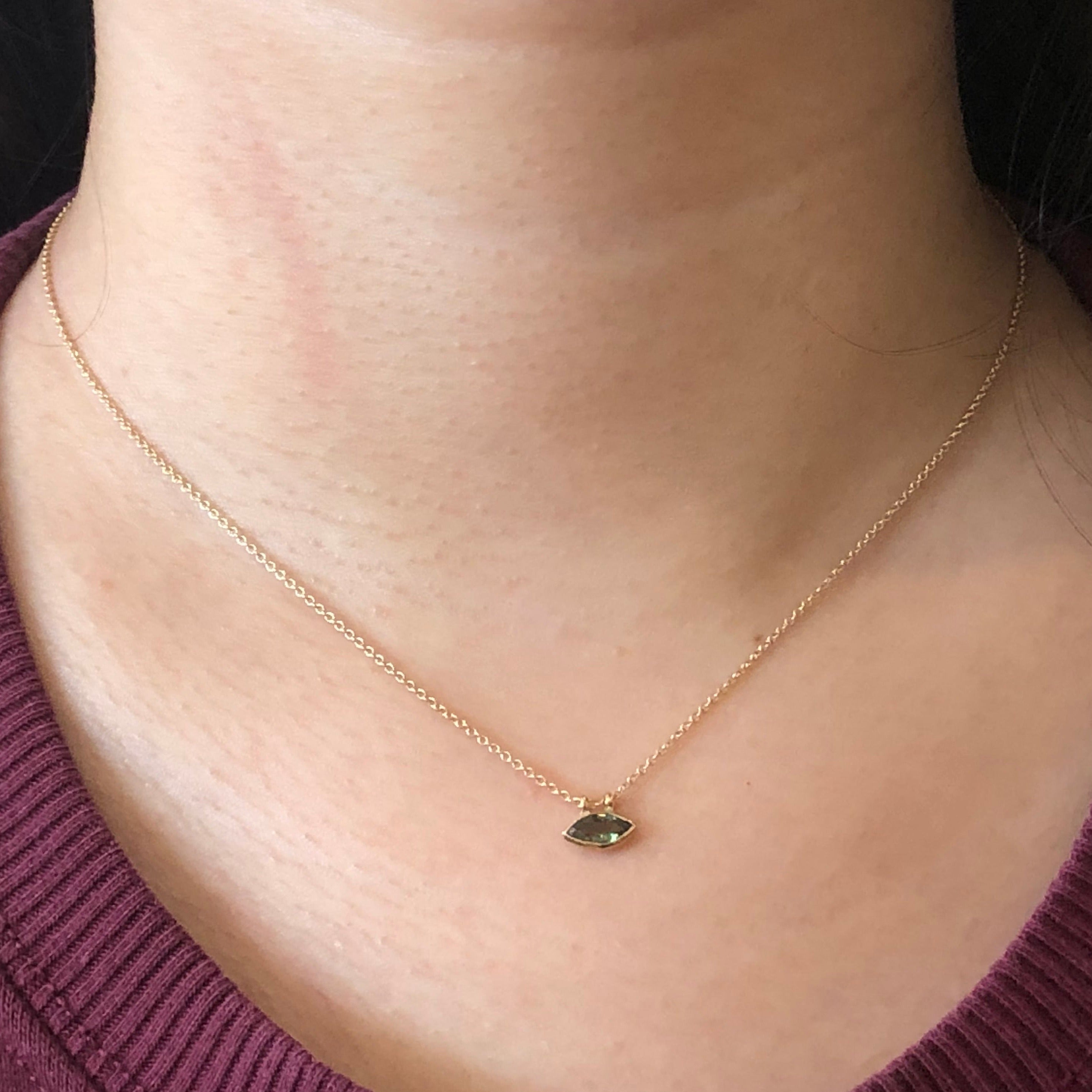 Peekaboo Sapphire Necklace