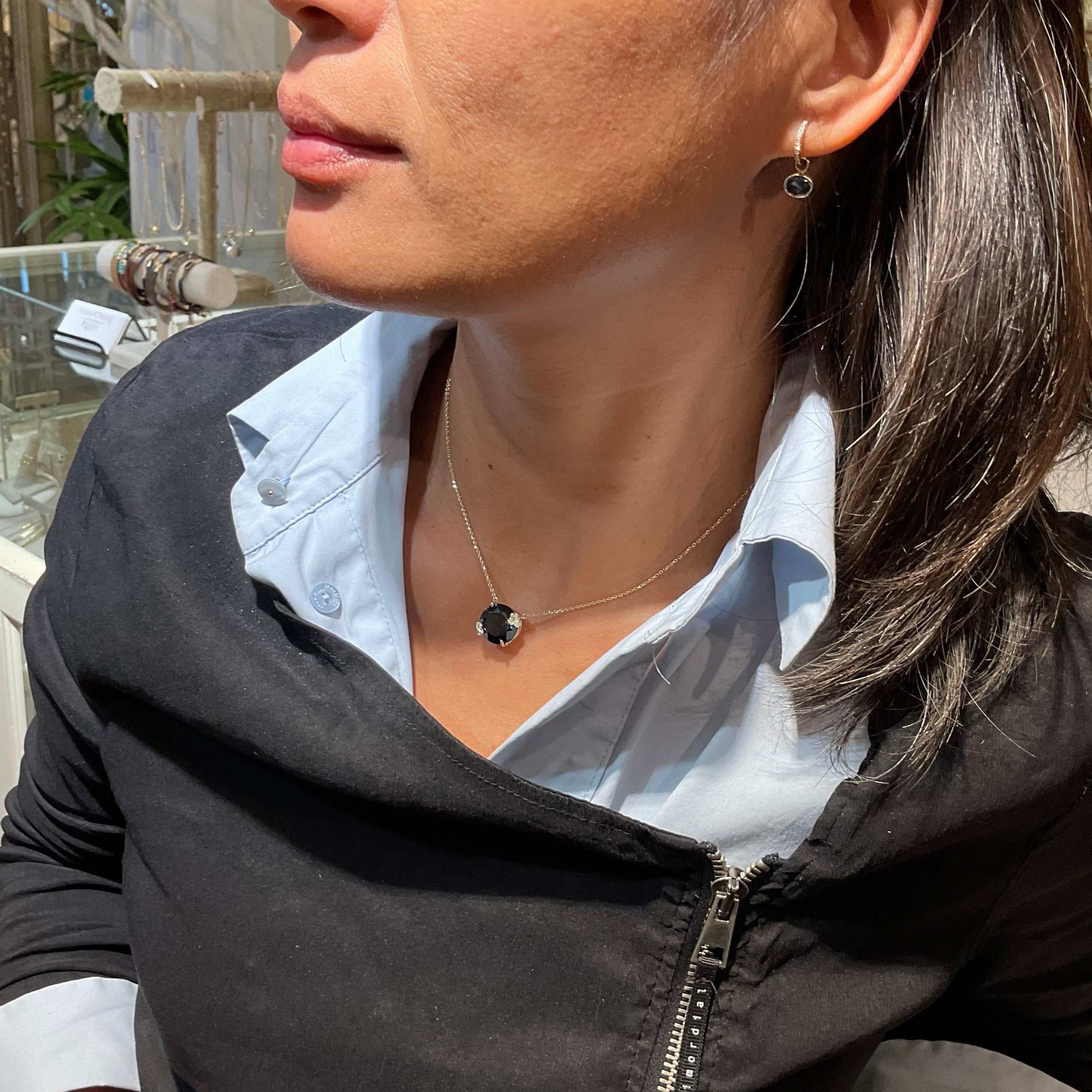 Amelie Necklace - London Blue Topaz