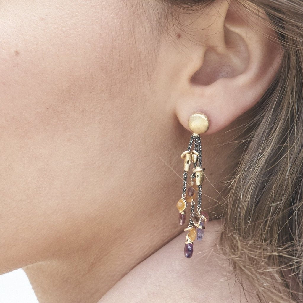 Half Moon Petal Earrings