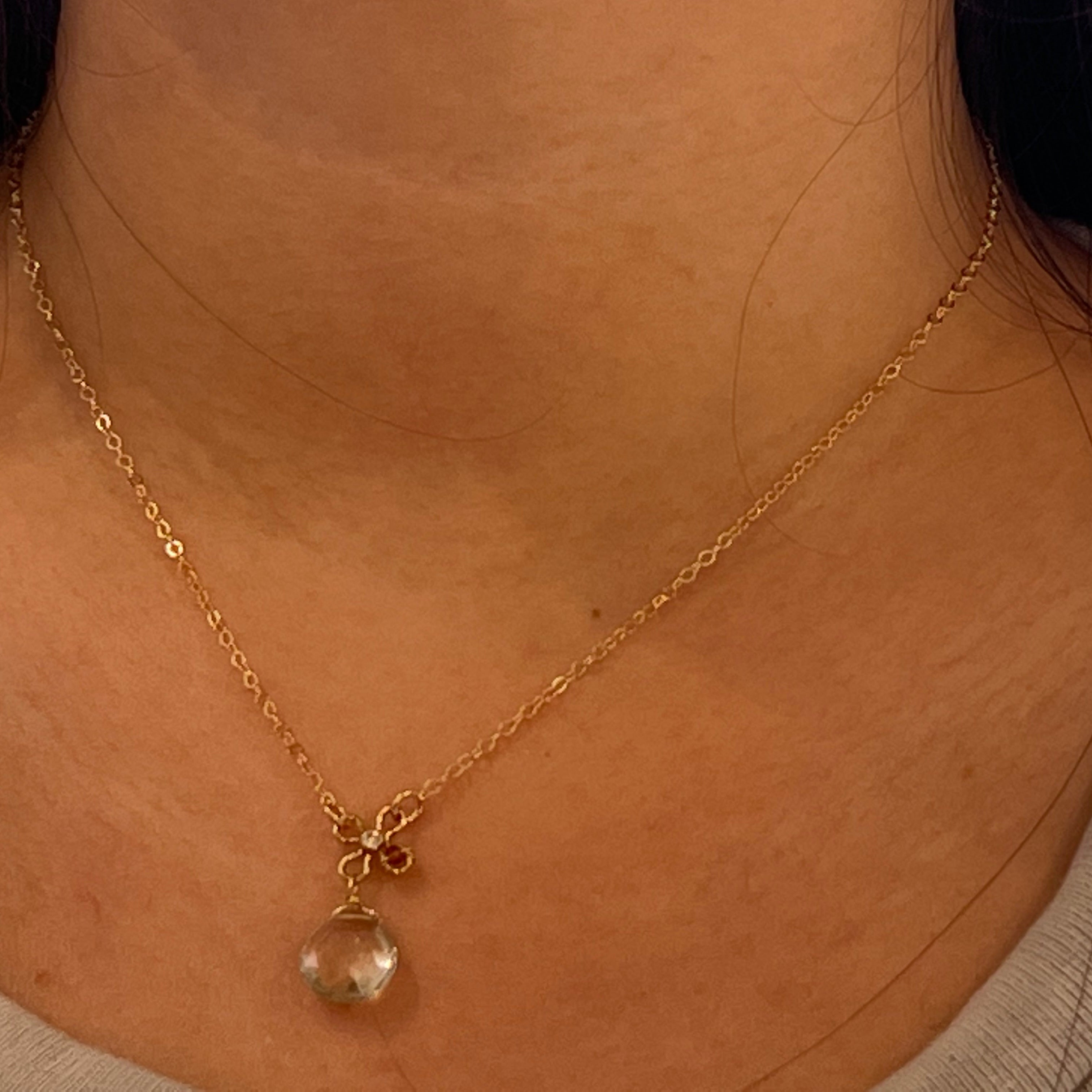 Flower Power Necklace - Green Amethyst