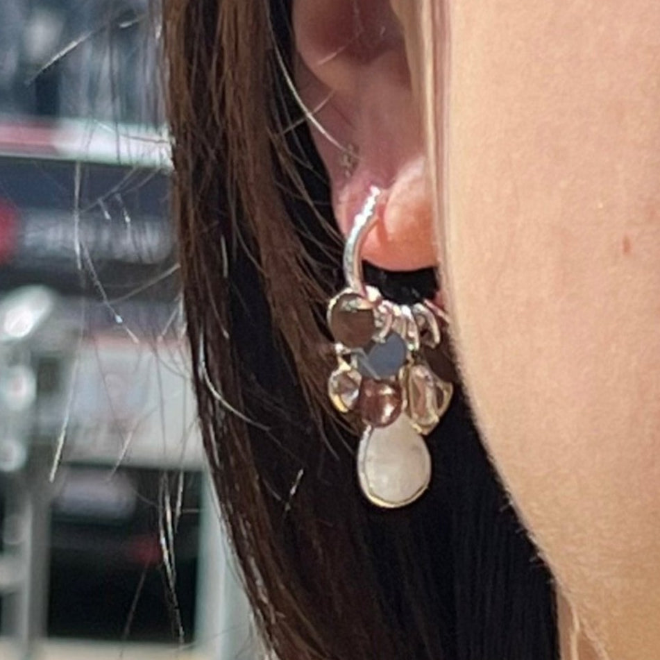Carly Cluster Hoops - Silver