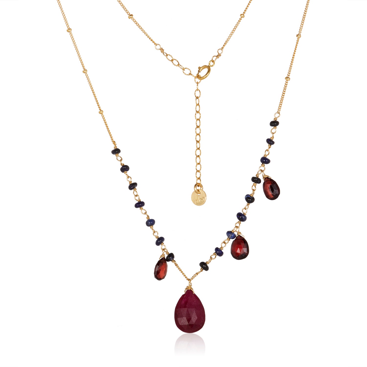 Millie Ruby Drop Necklace