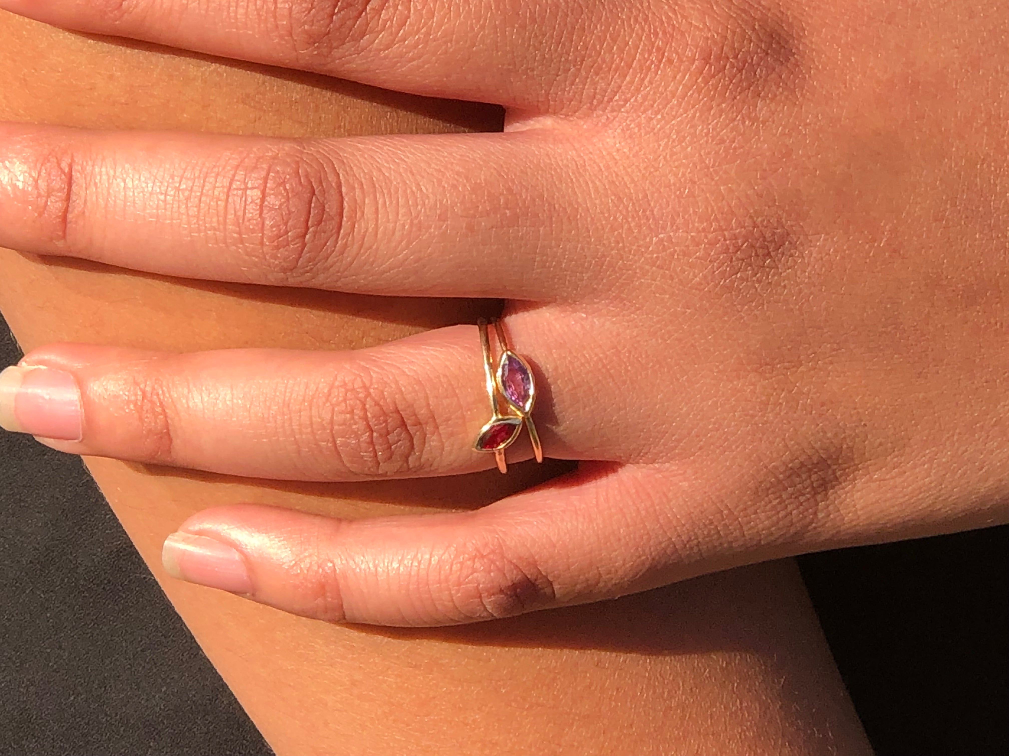 Peekaboo Ring-Pink Sapphire