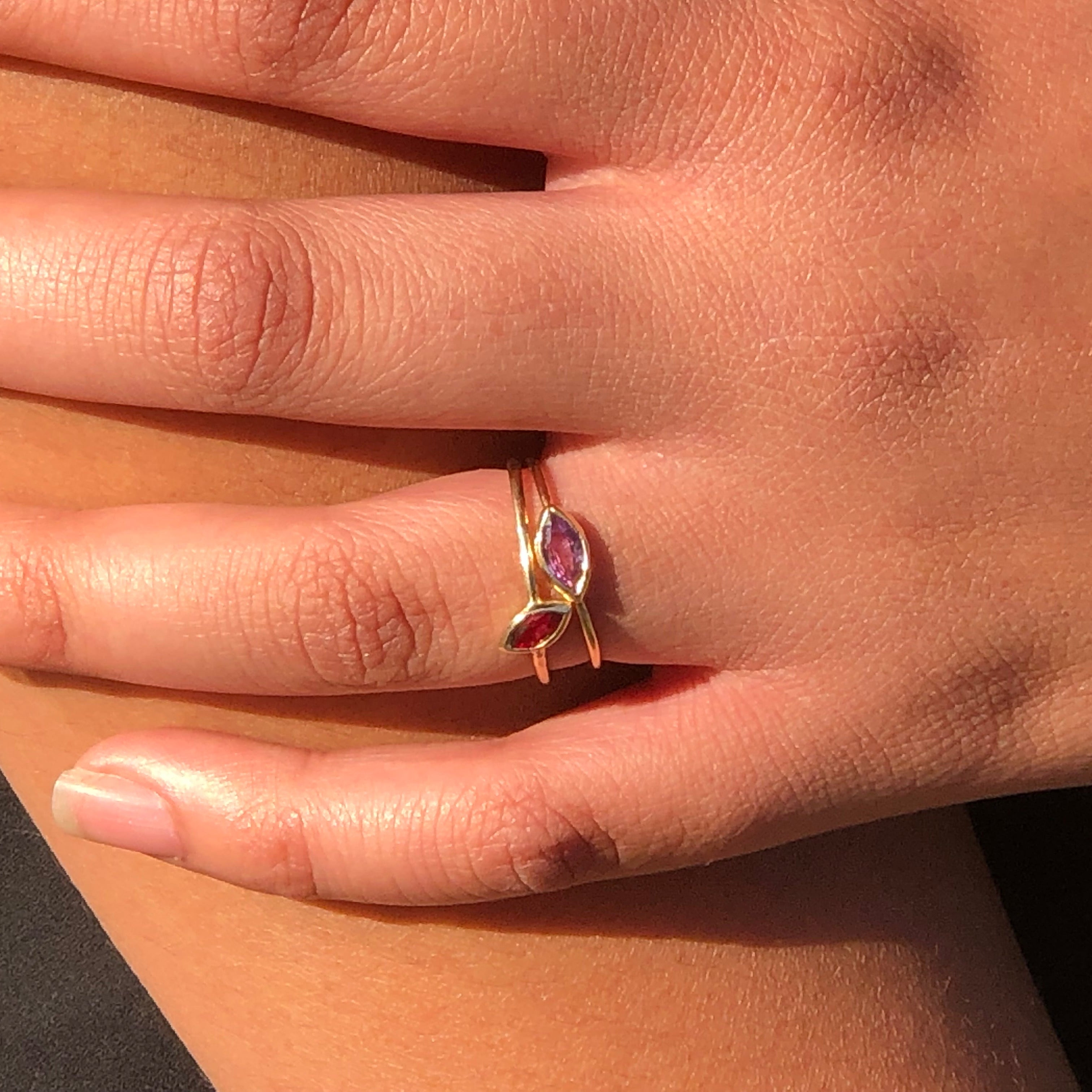 Peekaboo Ring-Pink Sapphire