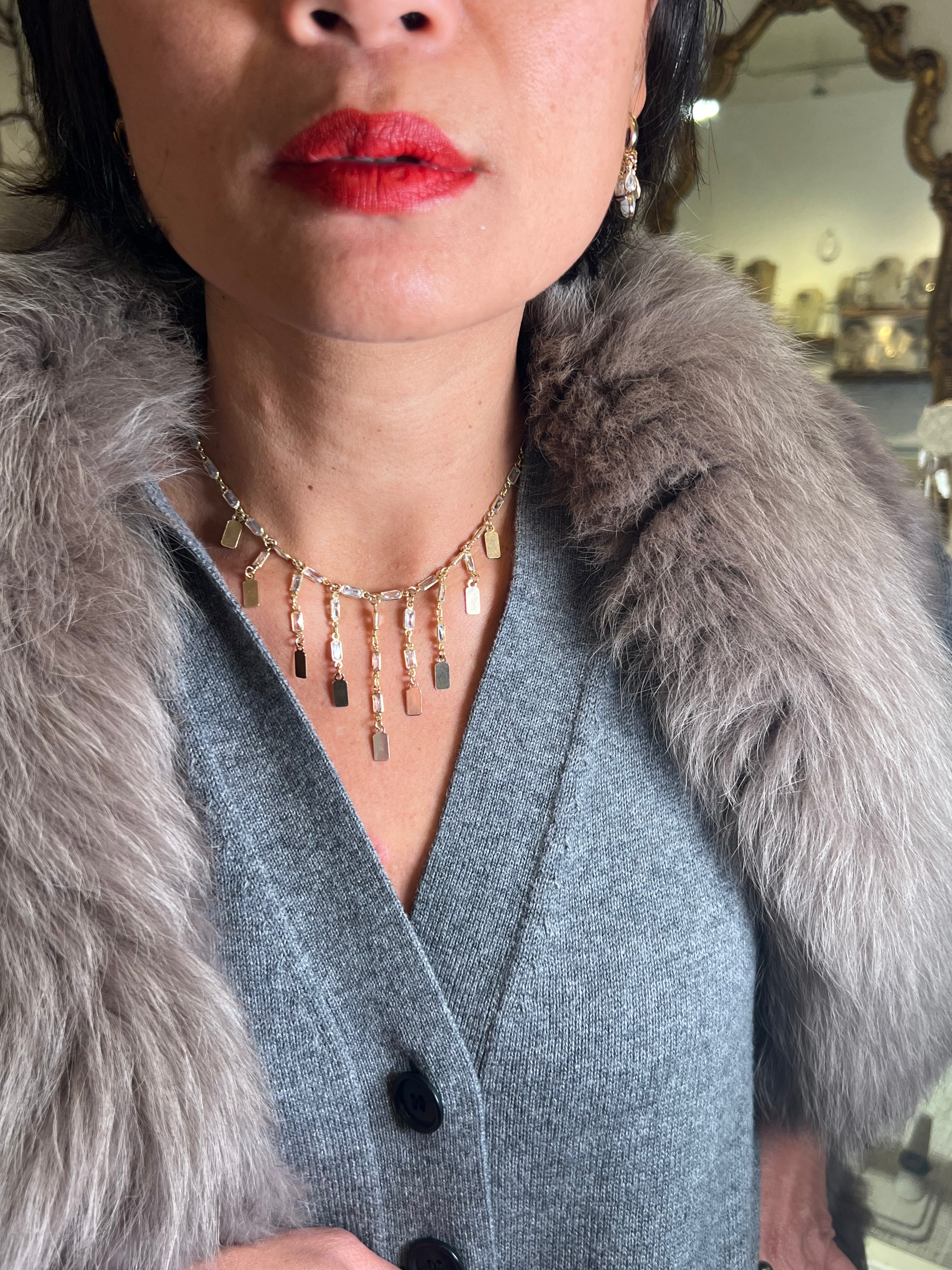 CZ Bib Necklace