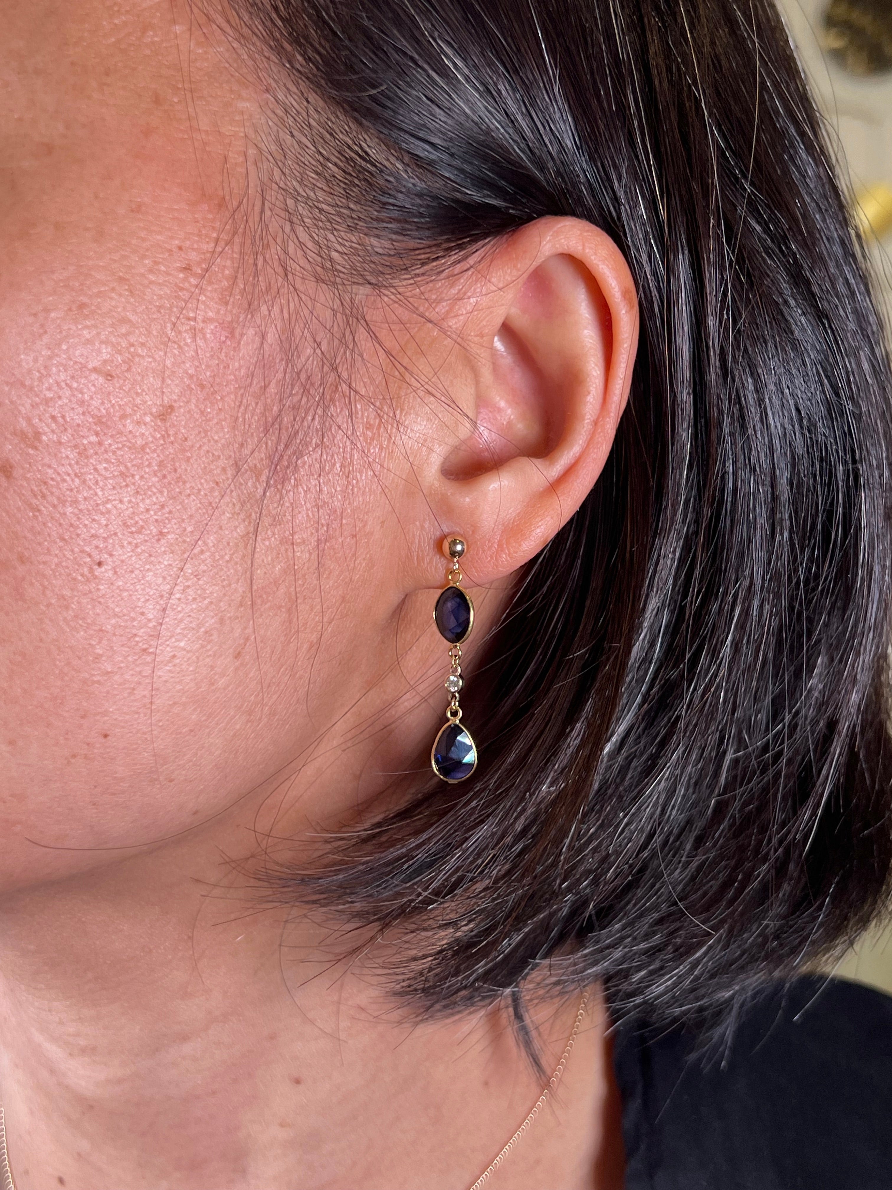 Sapphire Diamond earrings