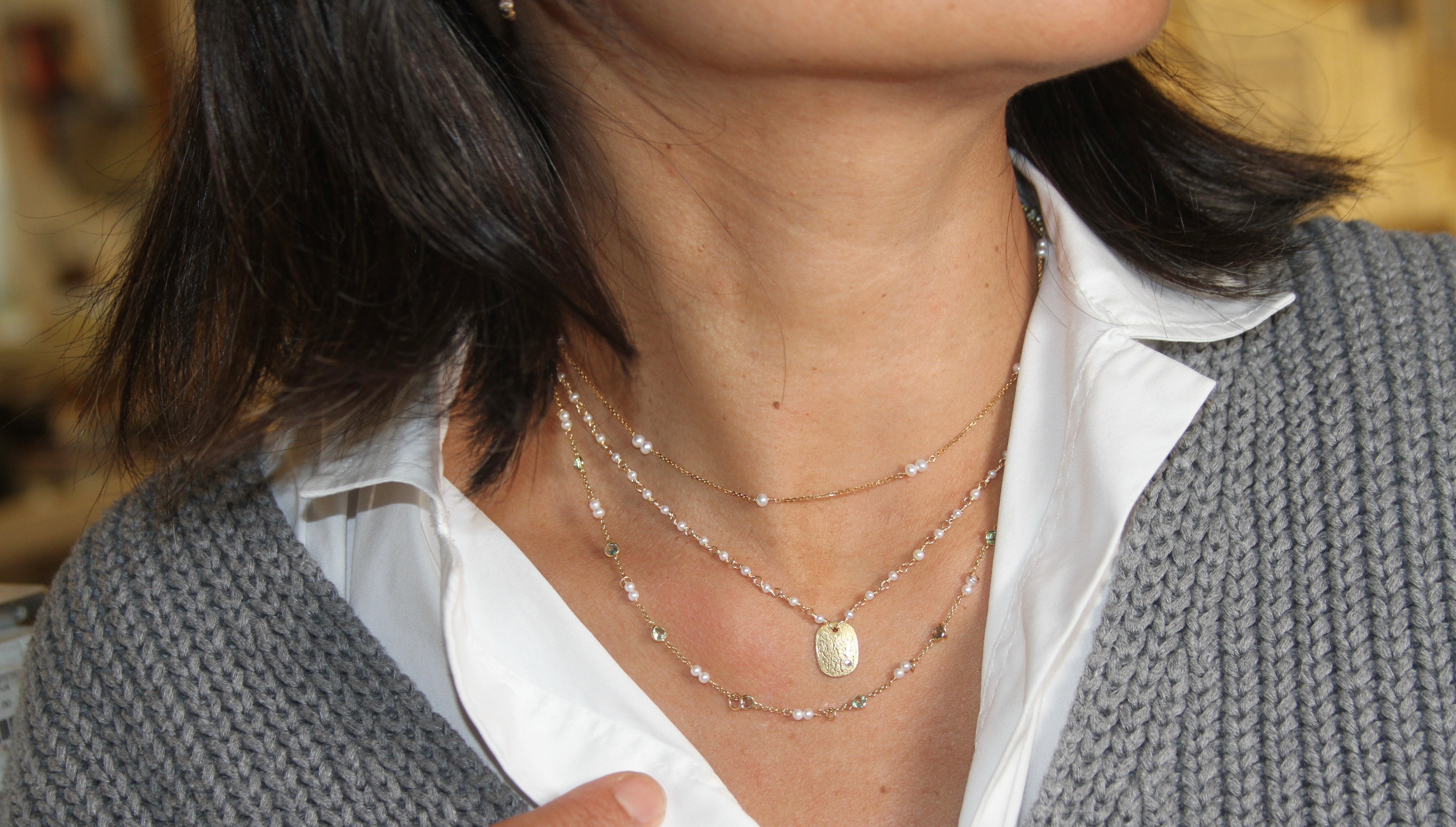 Section Pearl Necklace