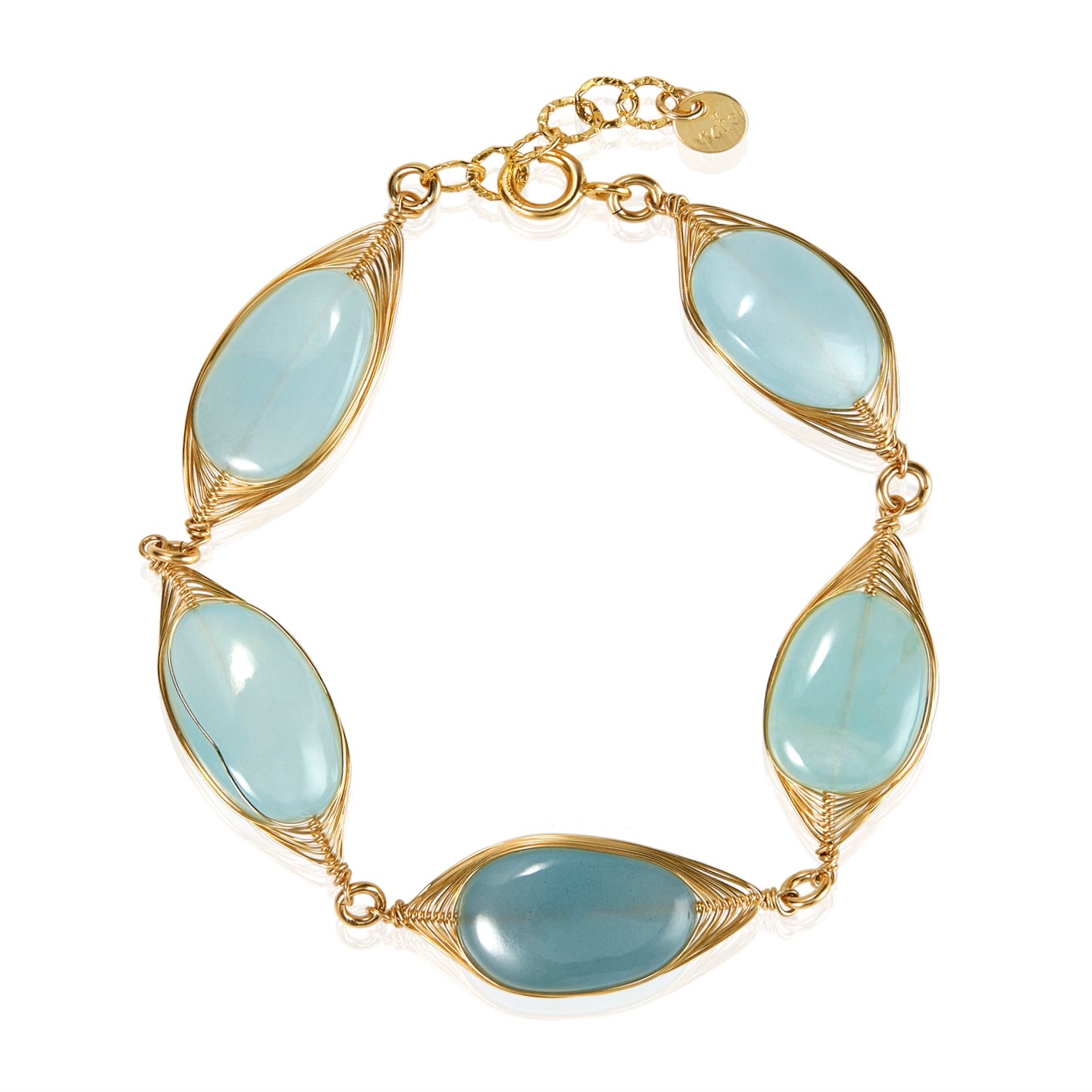 Lily Gem Bracelet-Aquamarine