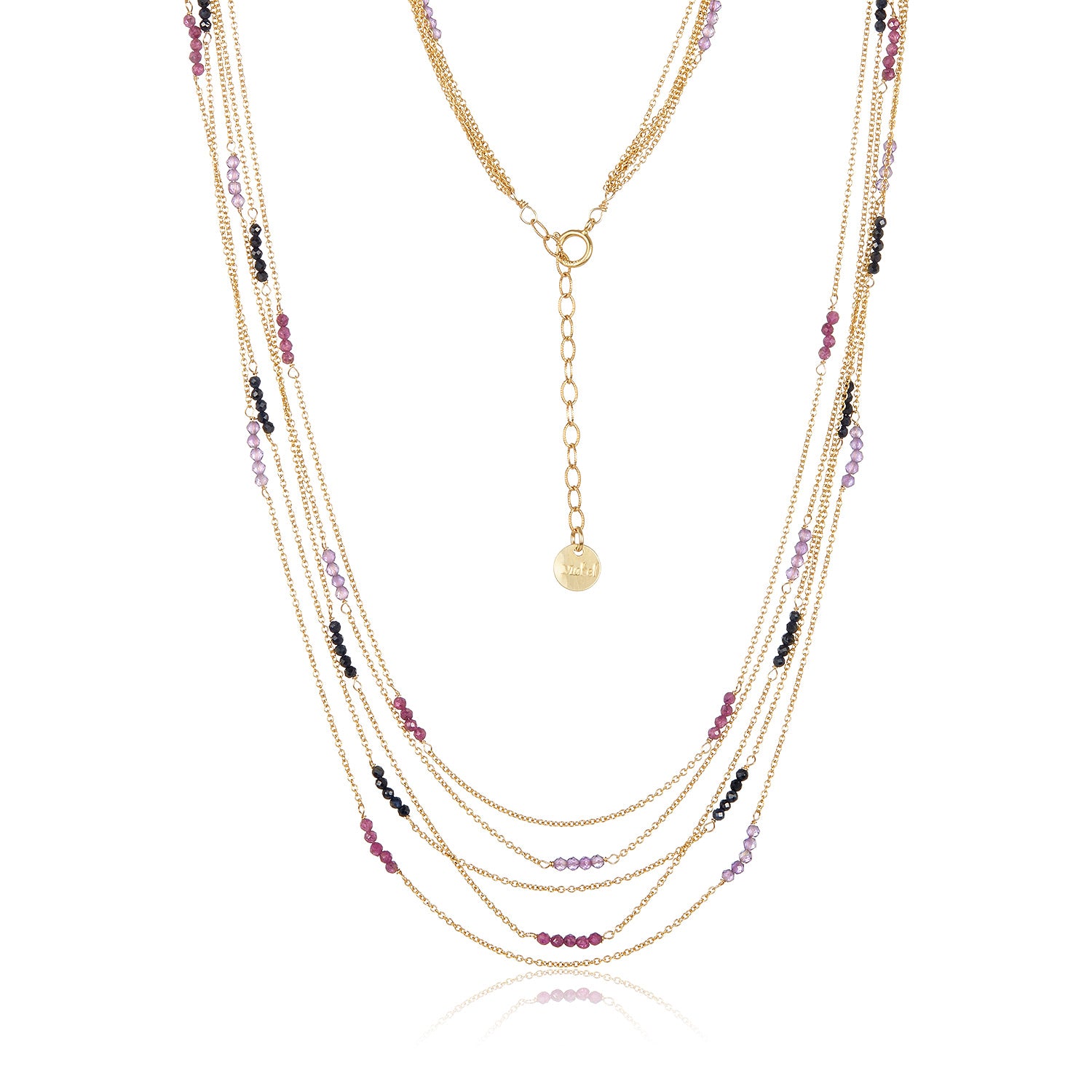 Multi Strand II Necklace - Mixed Sapphire