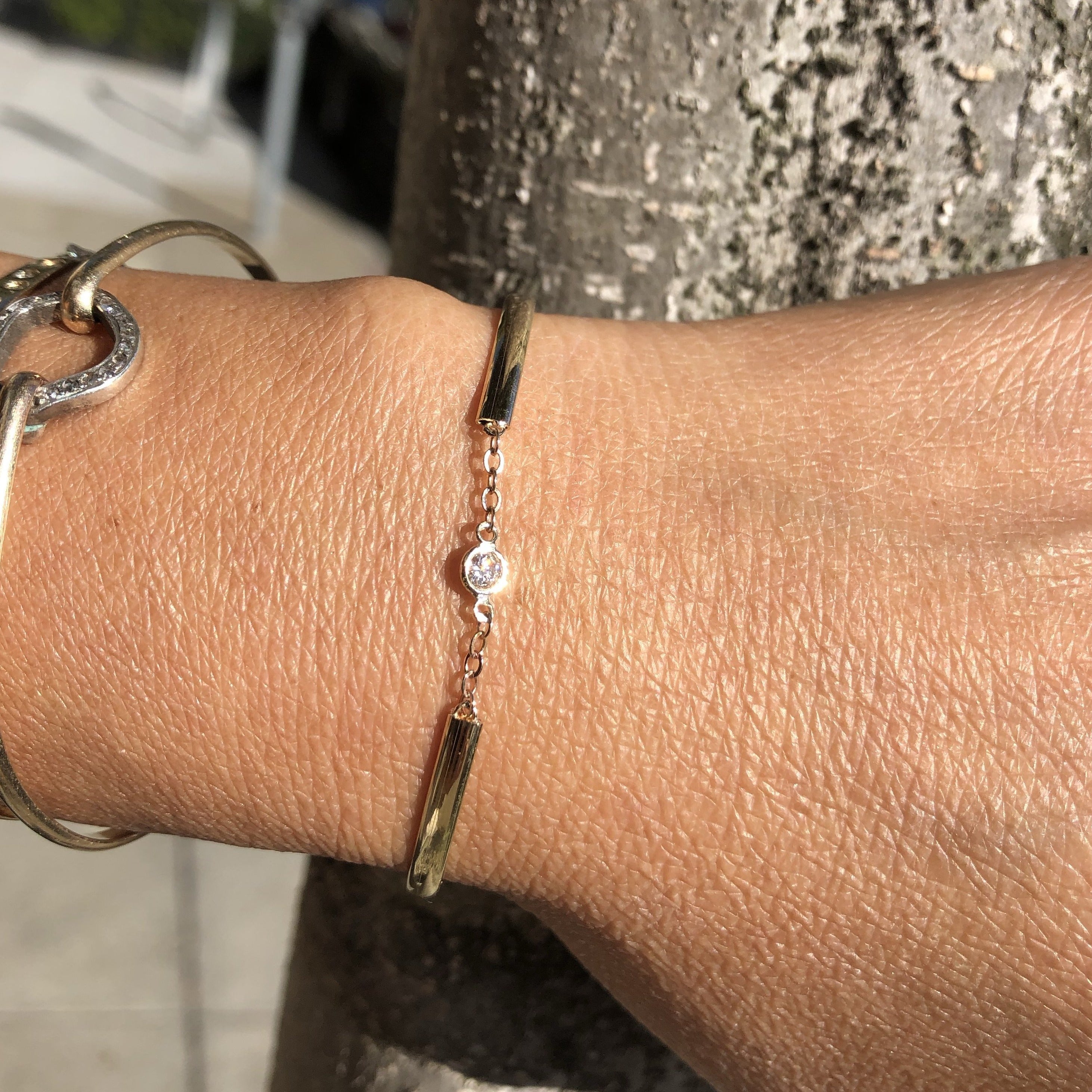 Karla Diamond Bangle-Natural Diamond