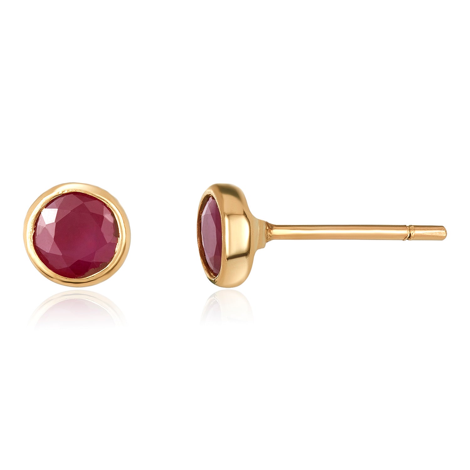 Ruby Circle Studs
